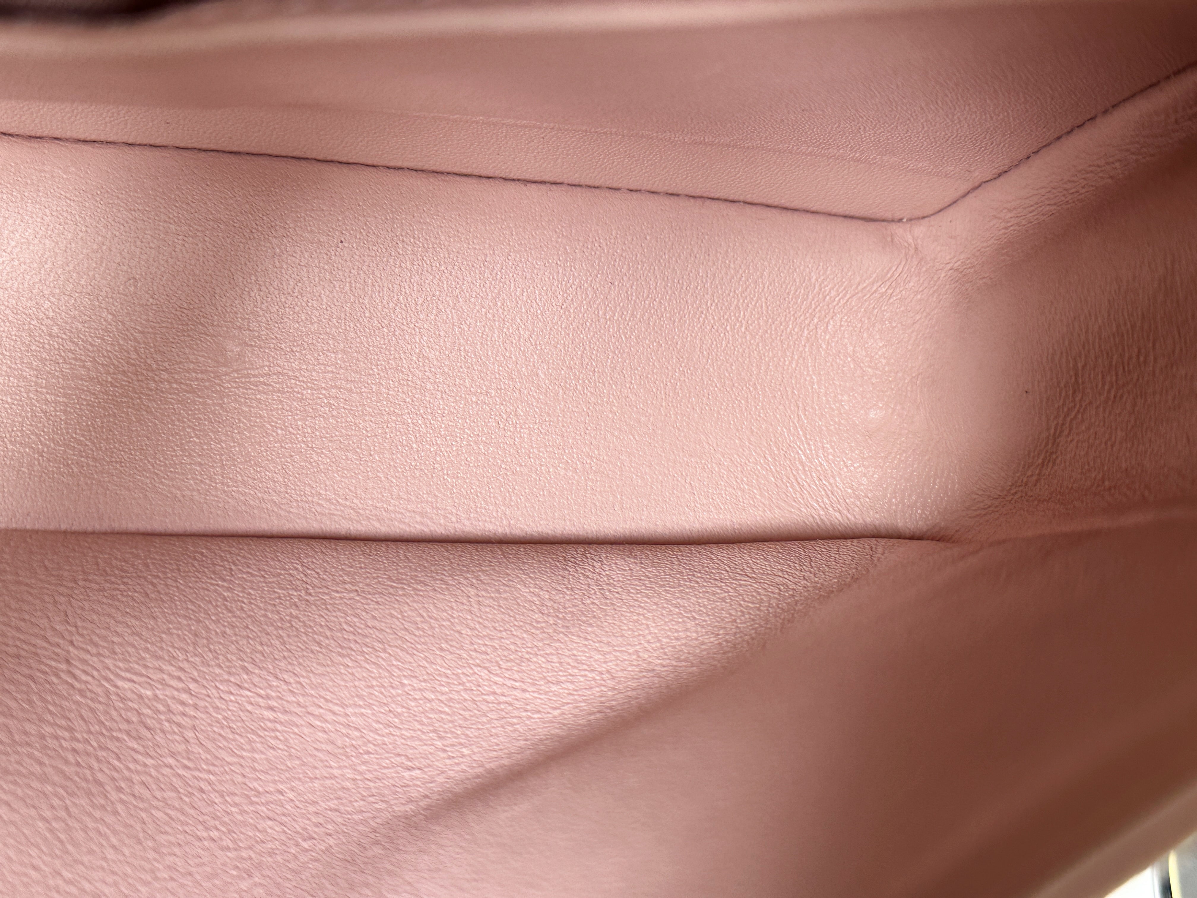 Chanel Medium Caviar Quilted Double Flap Light Pink 21ＣOutside