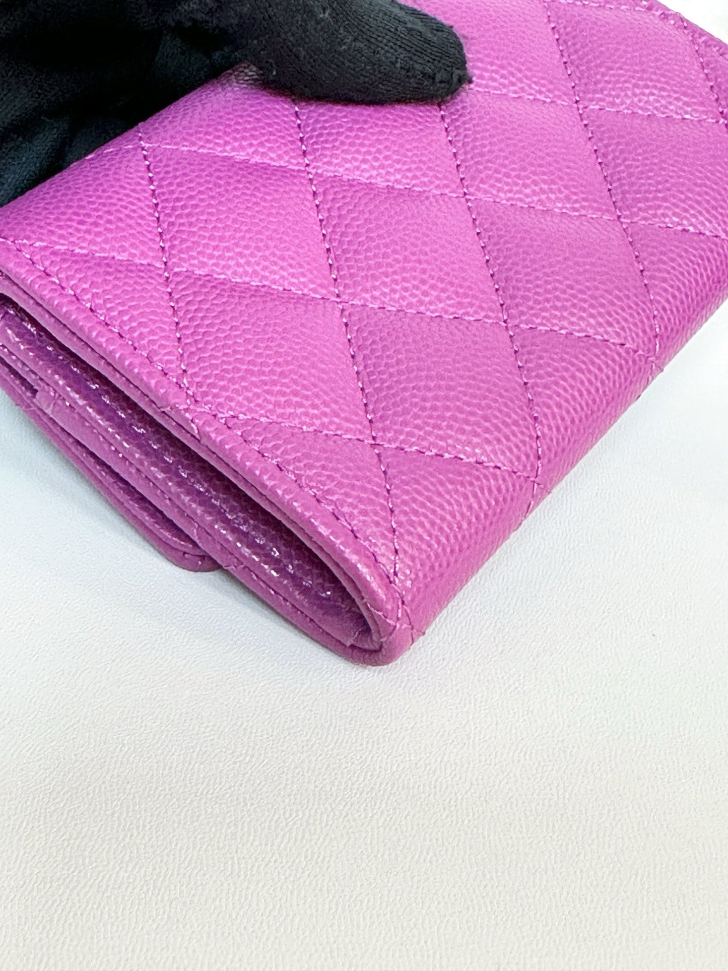 Chanel Card Holder Flag Bag 23B Purple