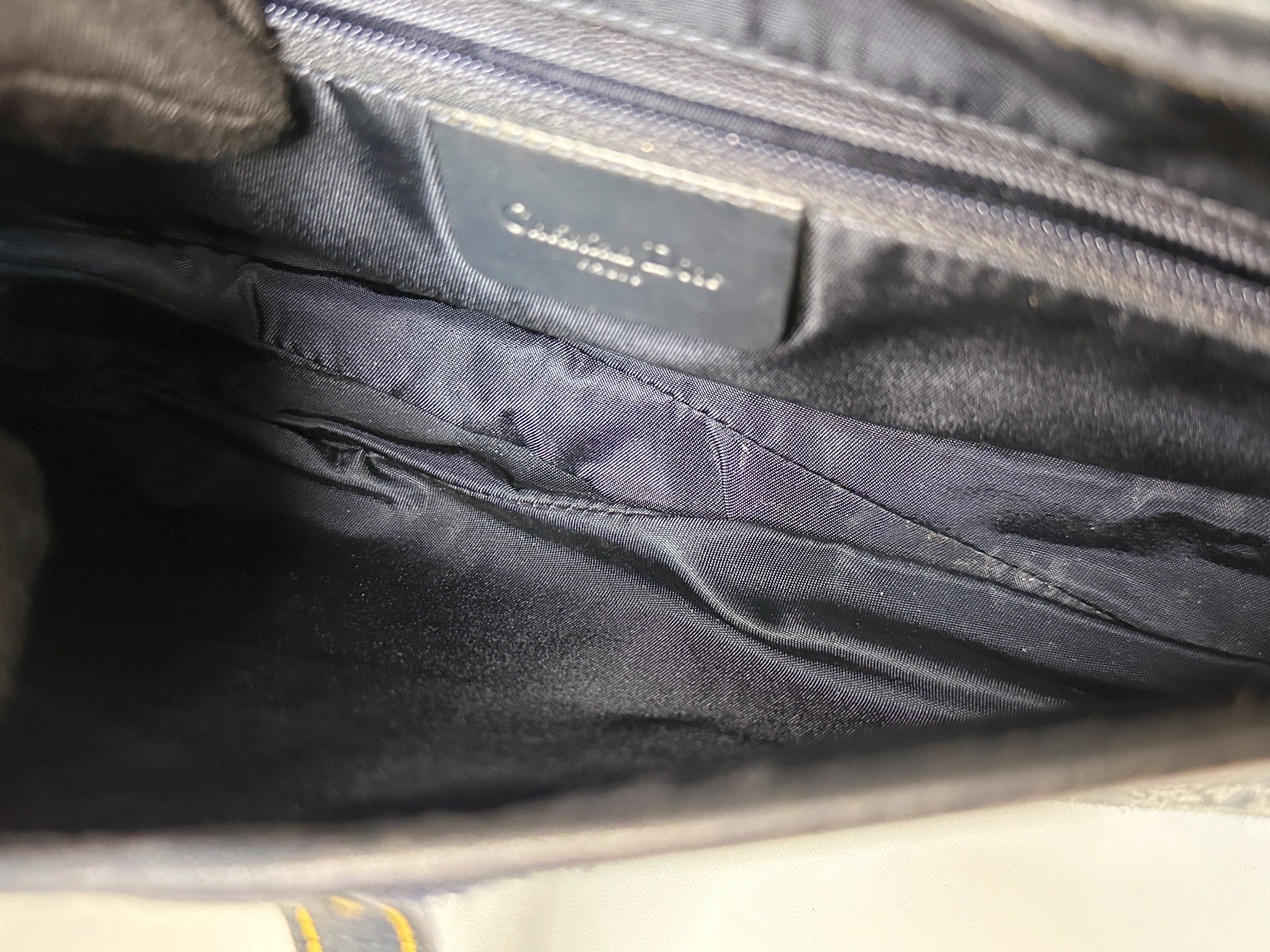 Christian Dior Double Saddle Canvas Navy blue 2001 year