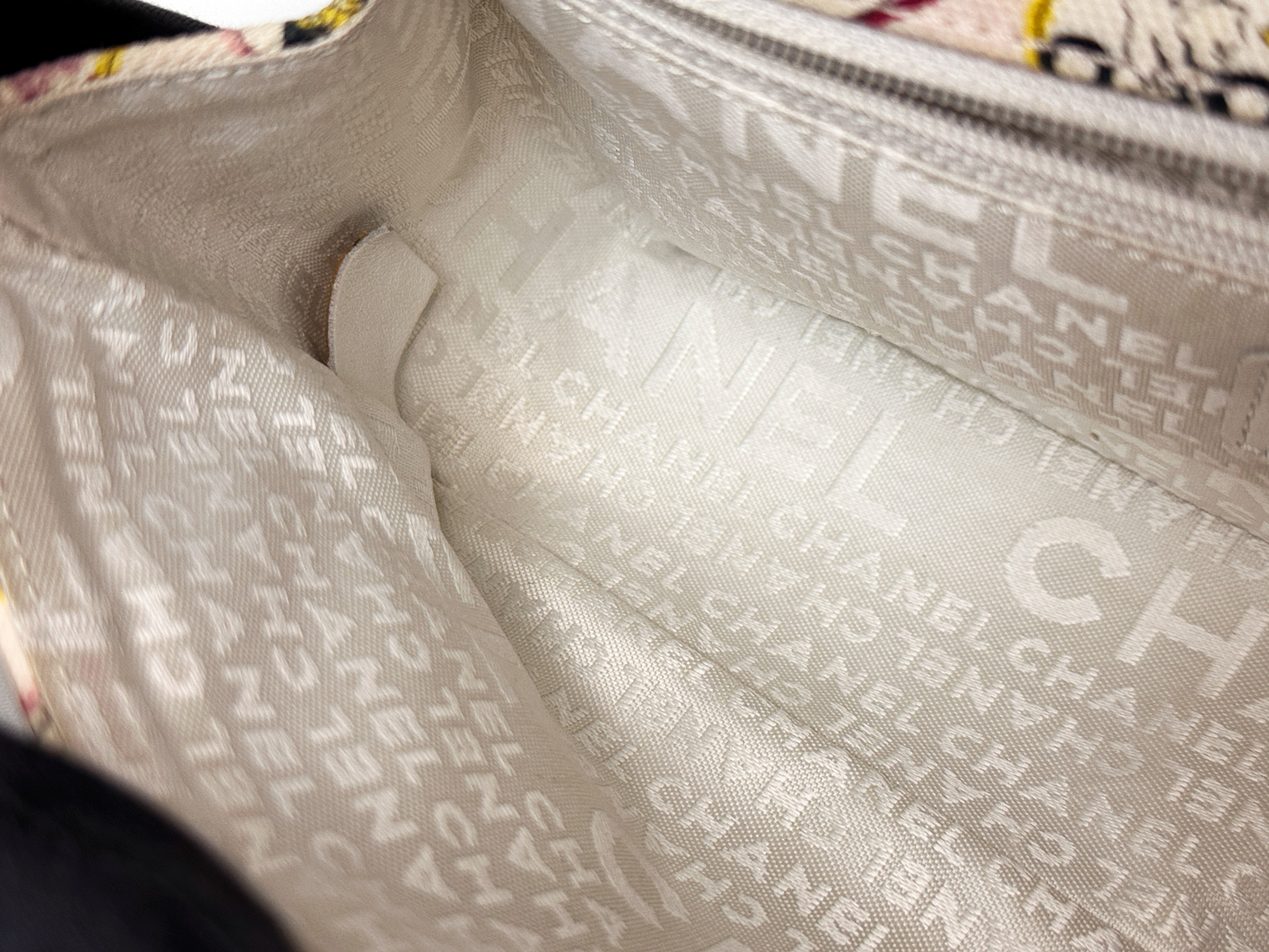 Chanel Valentine Coco Heart Motif Printed Pink Canvas East West Flap Bag 1064 holo