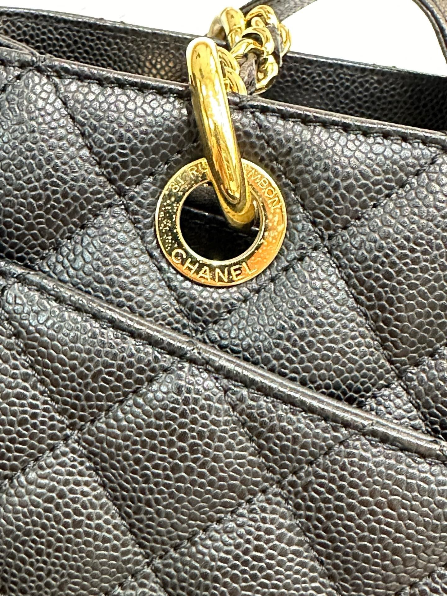 Chanel Caviar Grand Shopping Tote GST Black GHW