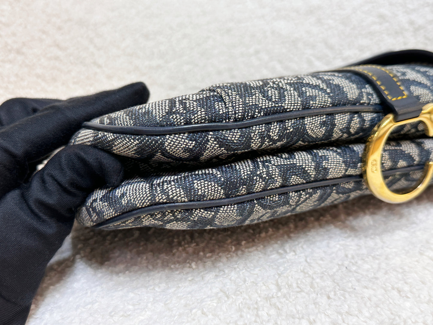 Christian Dior Double Saddle Canvas Navy blue 2001 year