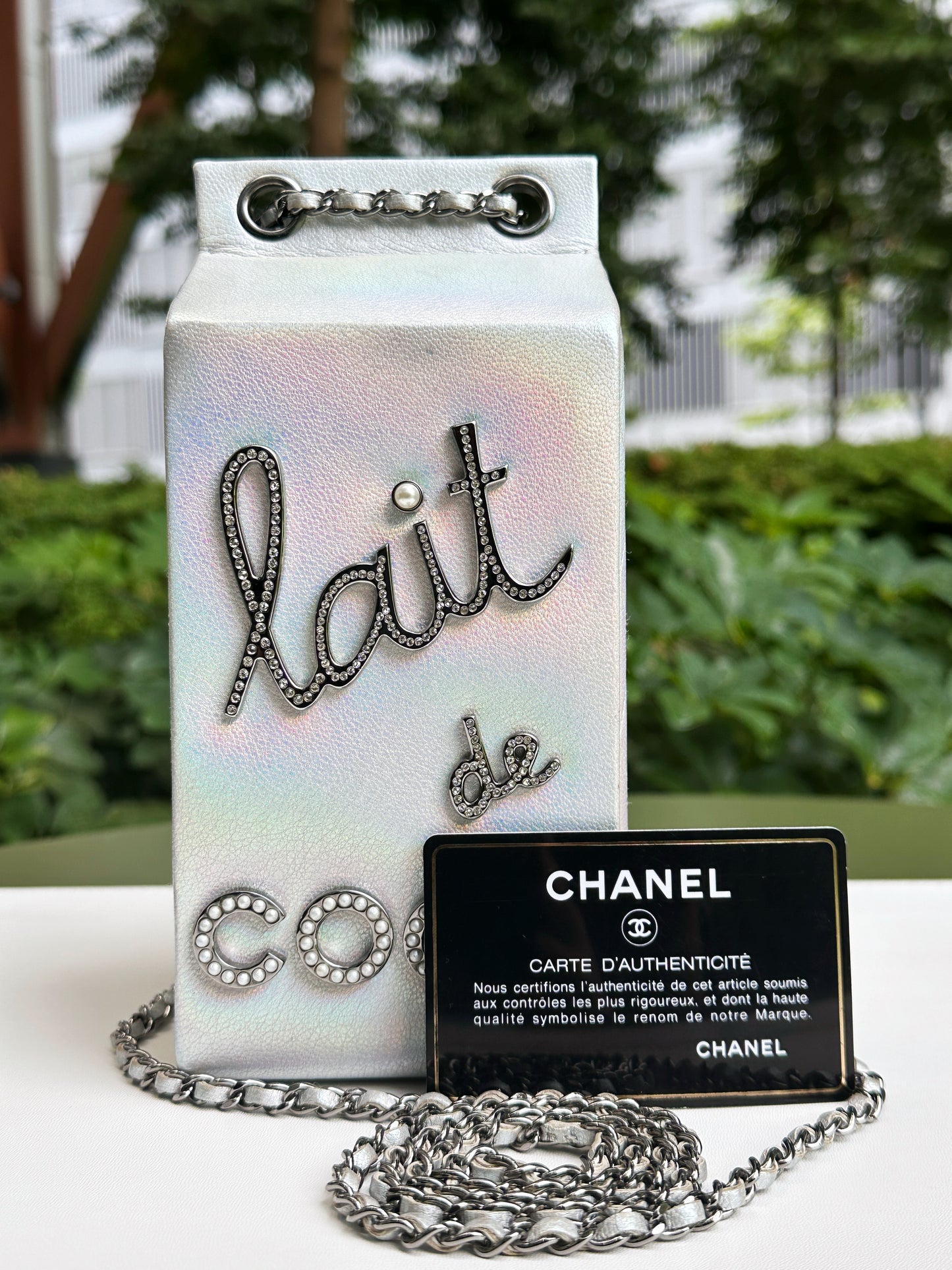 CHANEL RARE LIMITED EDITION LAIT DE COCO MILK CARTON BAG 2033 holo
