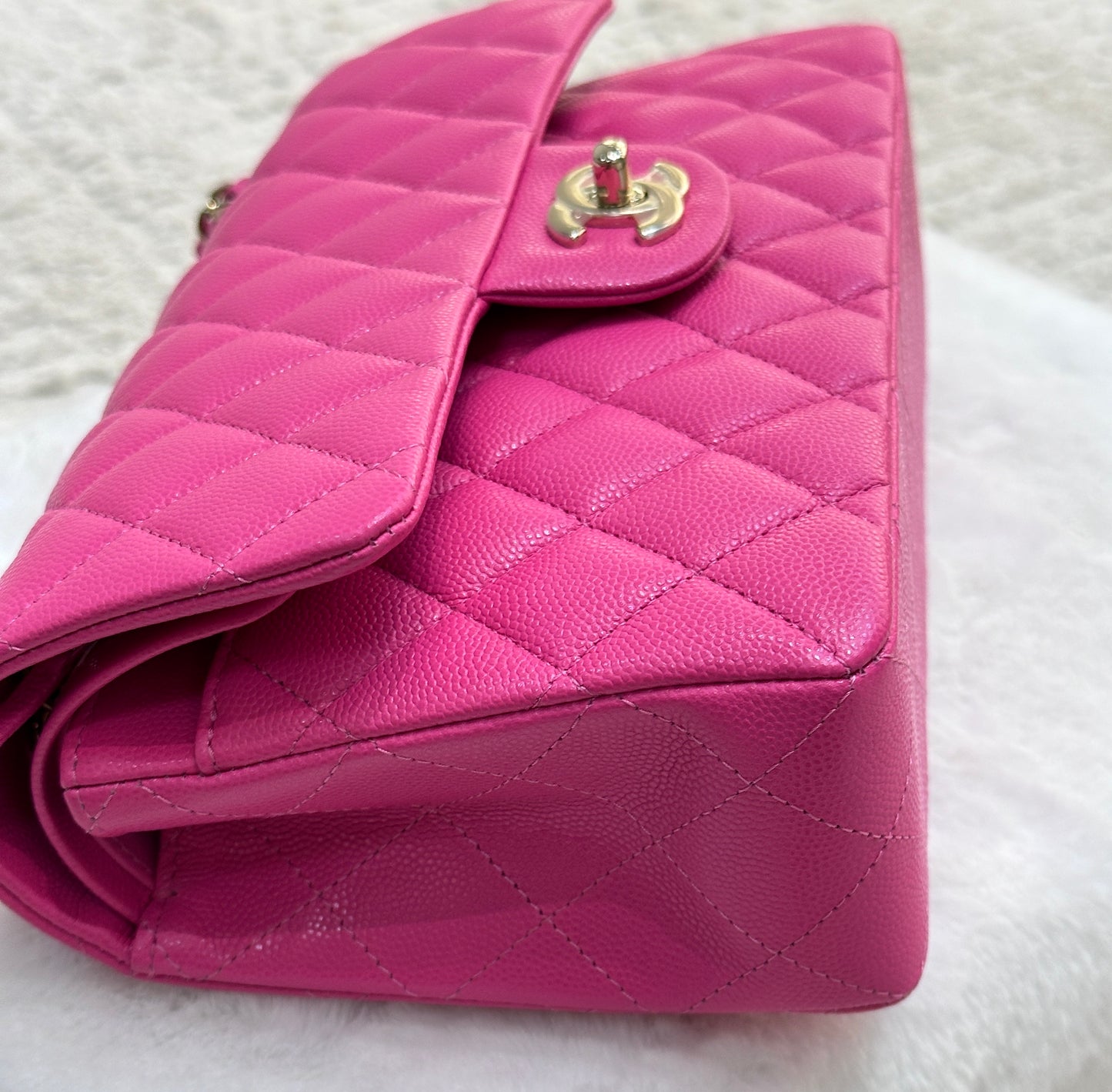 Chanel Classic Quilted Small Double Flap 22K Hot Pink