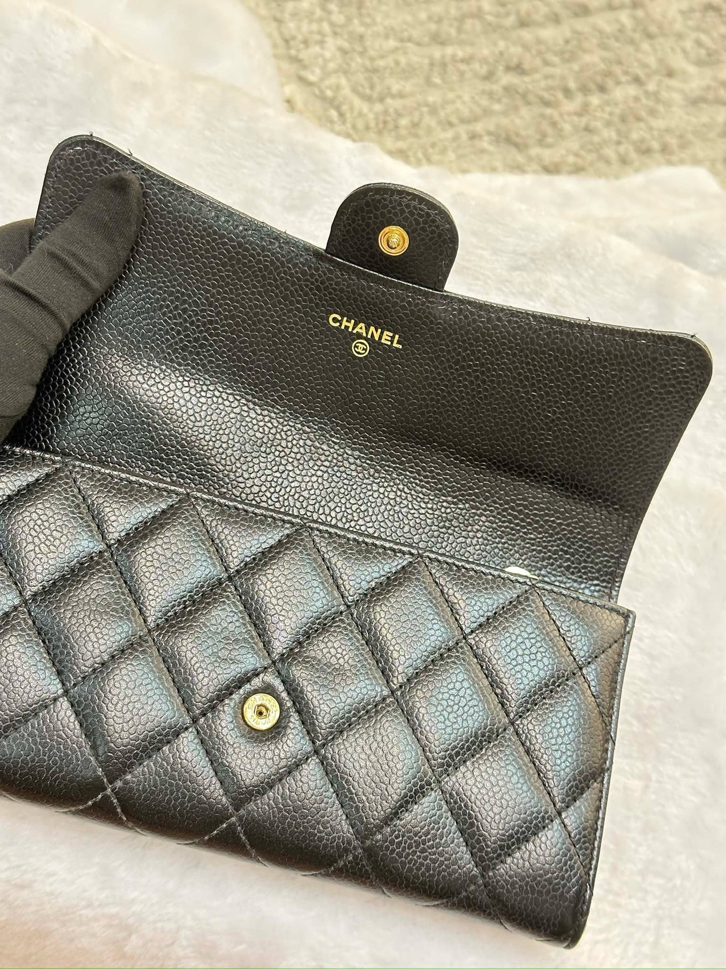 Chanel Classic Flap Long Wallet in GHW