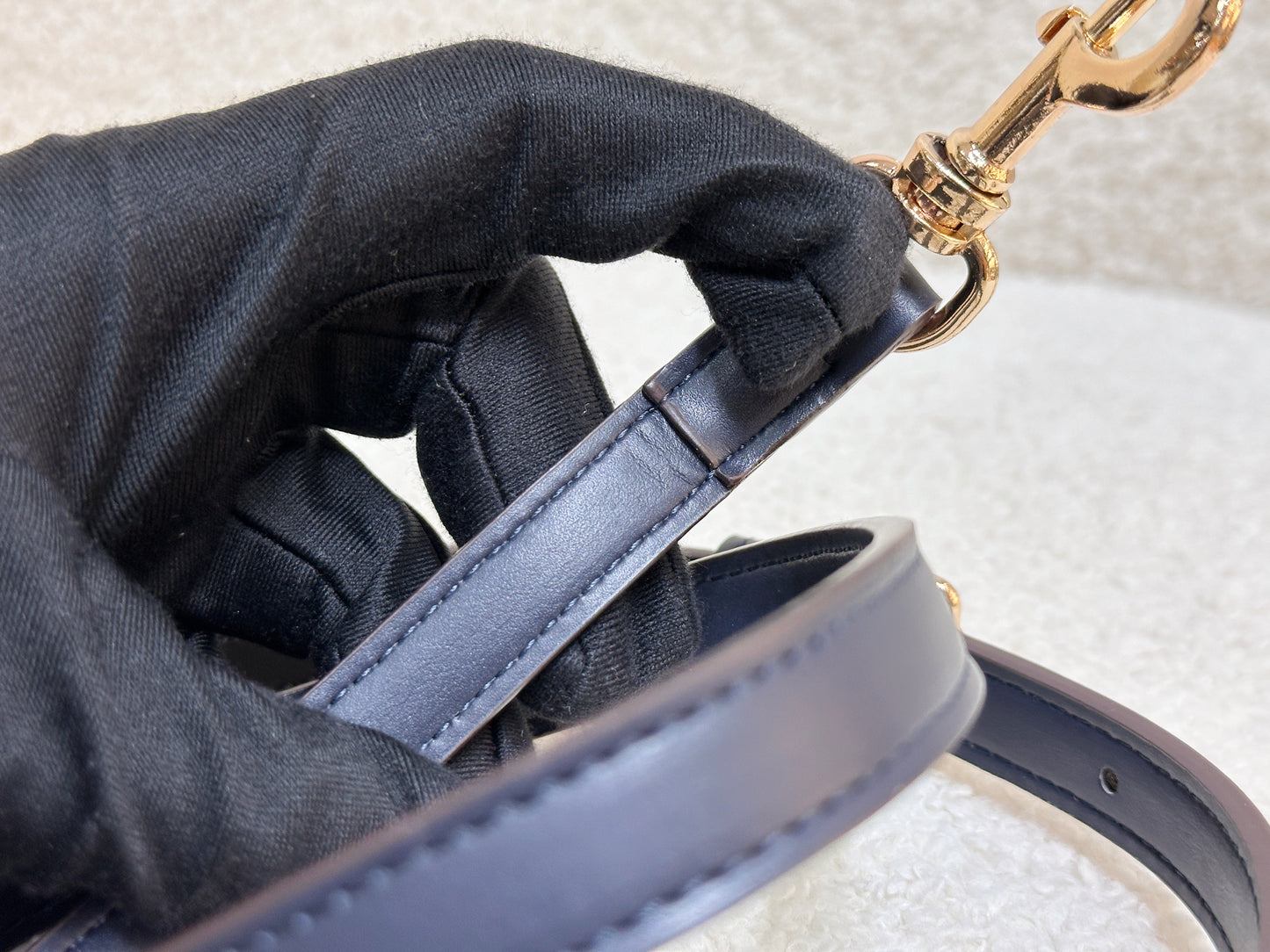 Christian Dior Double Saddle Canvas Navy blue 2001 year