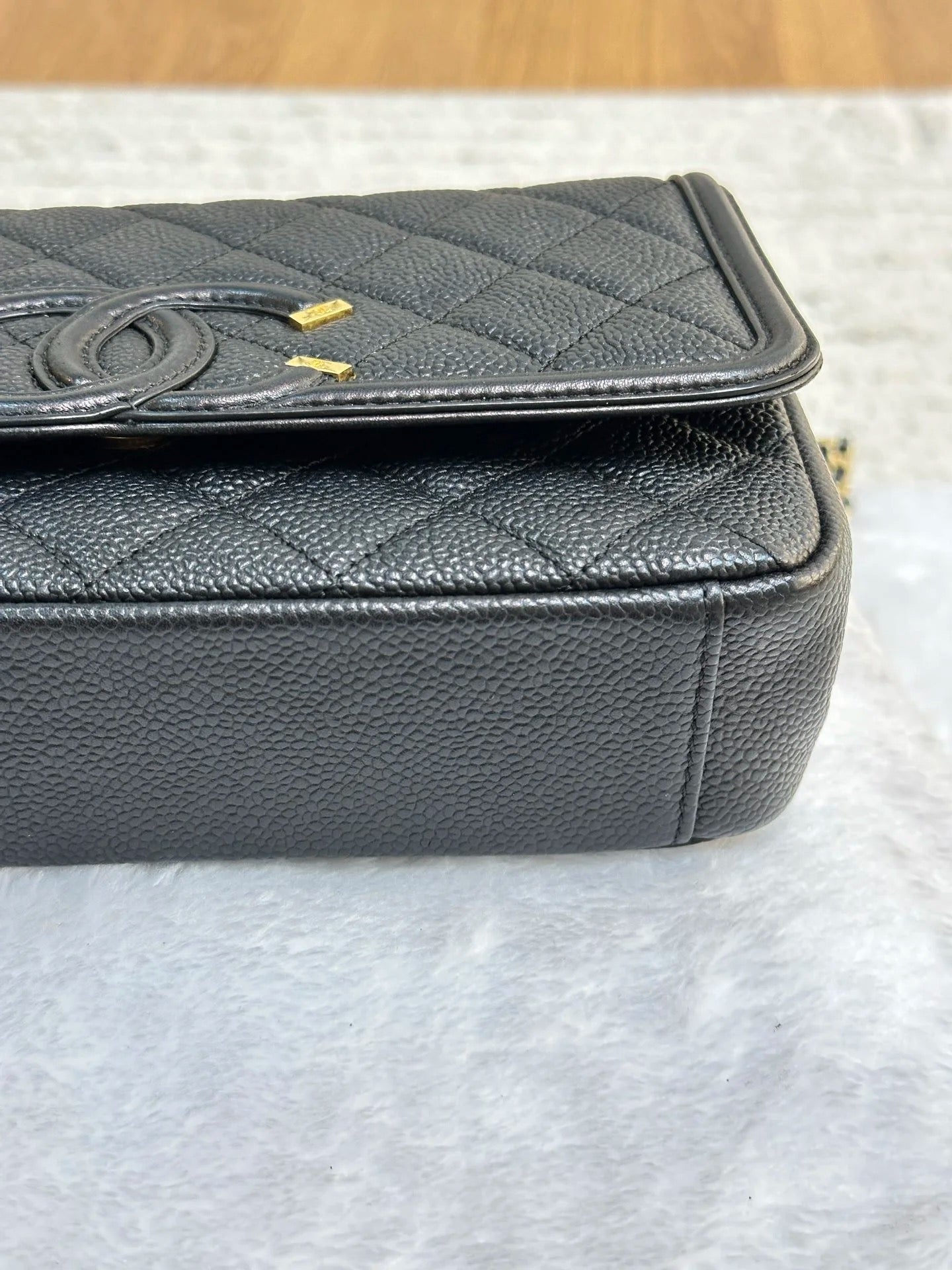 Chanel Caviar Quilted Small CC Filigree Flap Black