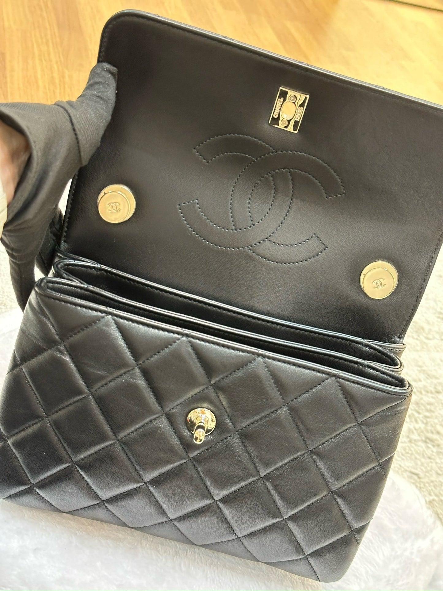 Chanel Small Trendy Flap Bag Black LGHW