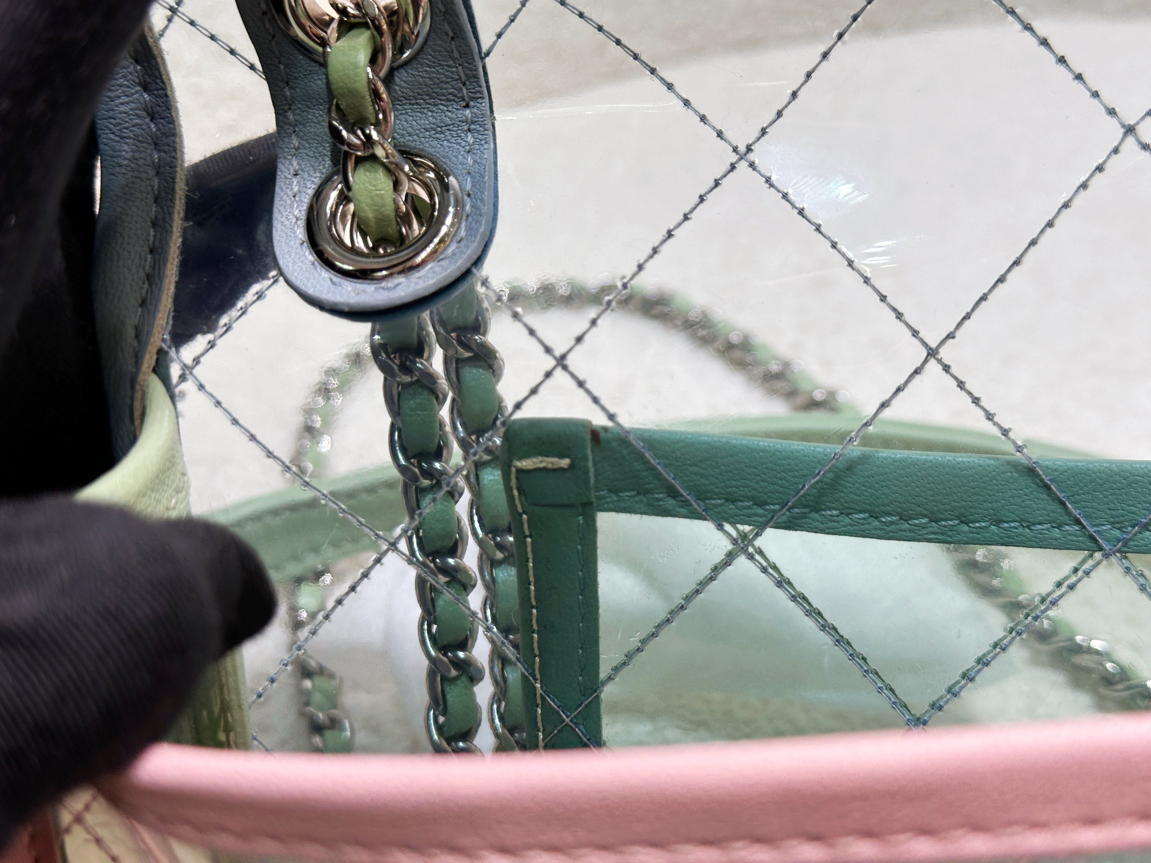 Chanel Coco Splash PVC Mini Flap Bag Blue/Pink/Green 25 holo