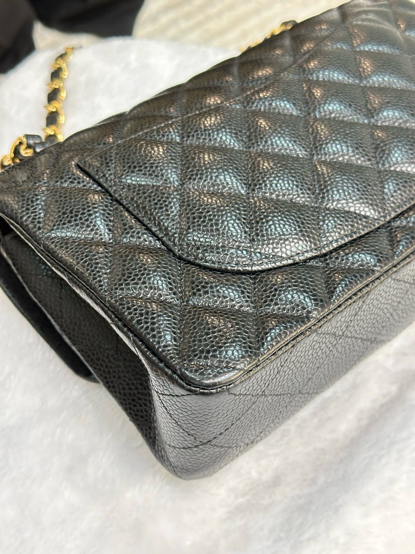 Chanel Small Classic Quilted Caviar Double Flap Bag Black