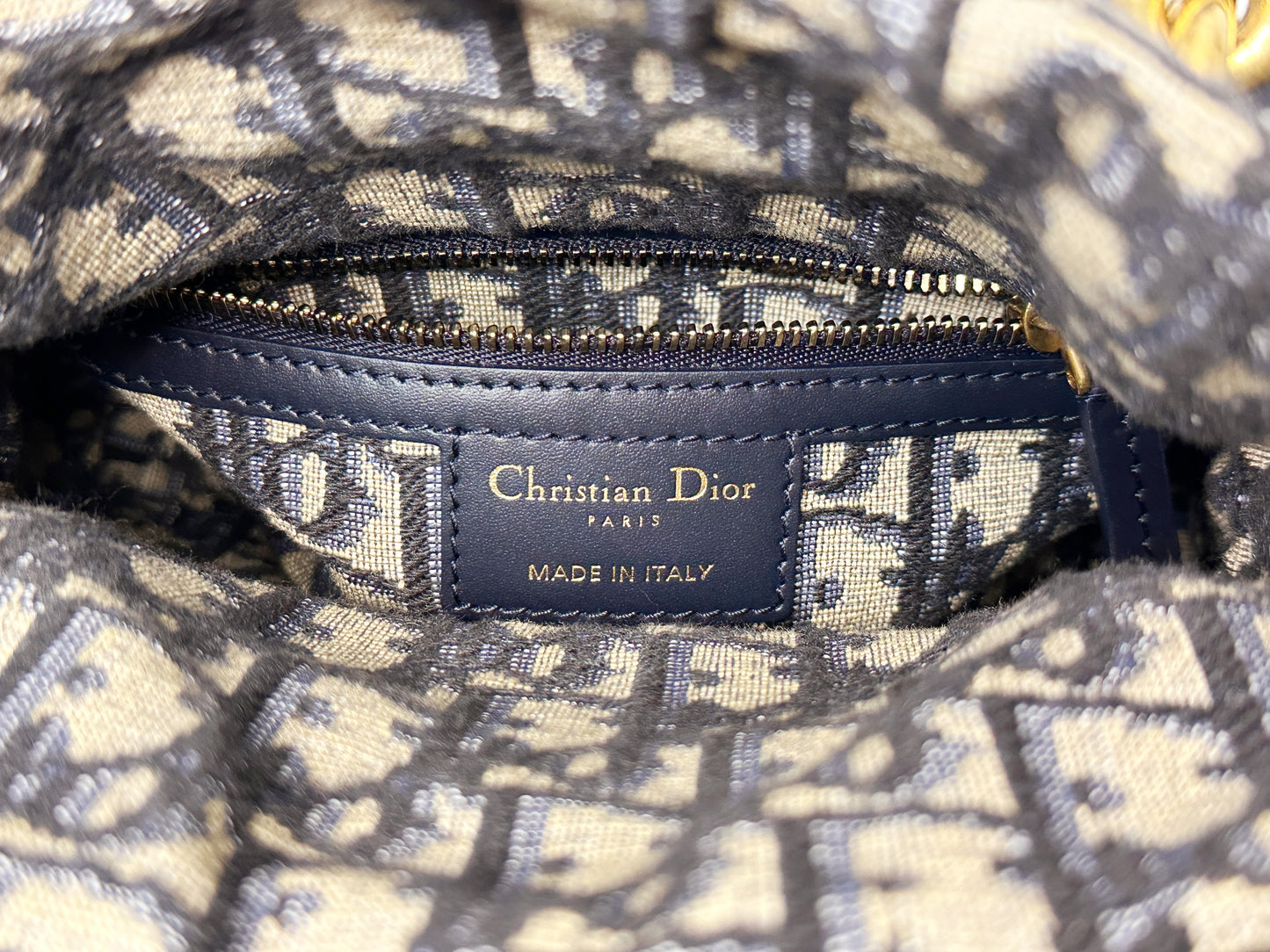Christian Dior Bicolor Wicker Jacquard Mini Lady Dior Bag