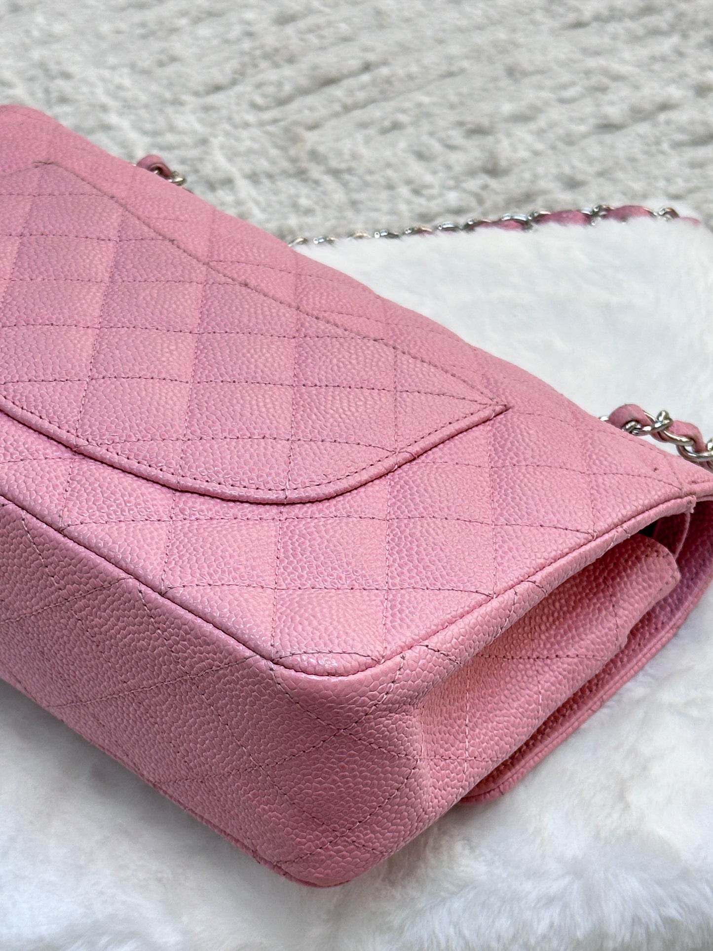 Chanel Medium Caviar Classic Double Flap Pink