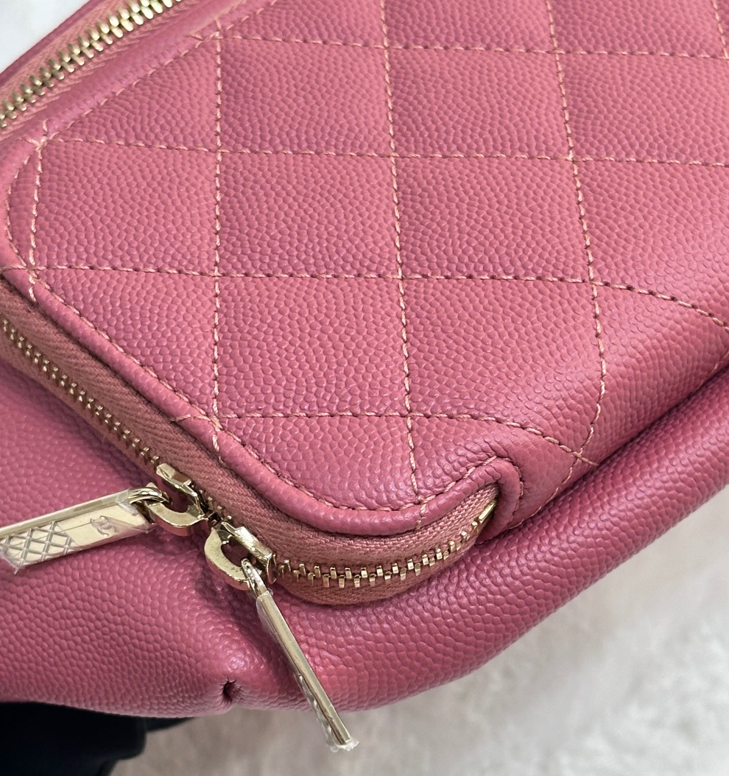 Chanel Pink Quilted Waist Bag