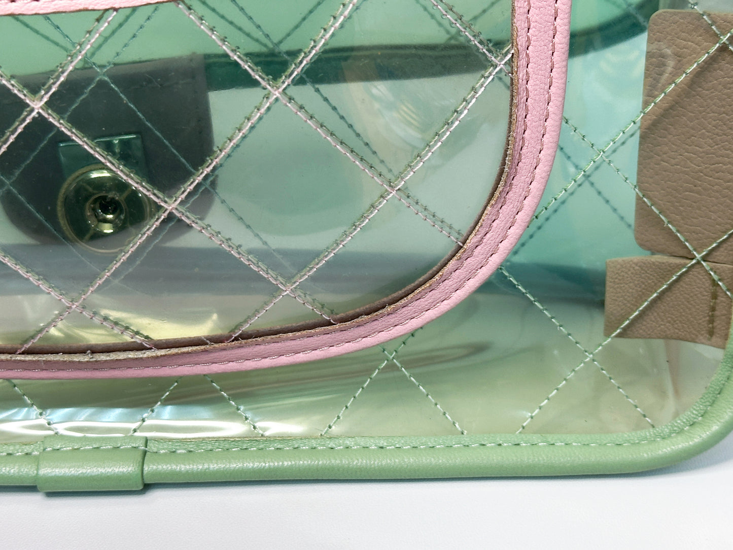 Chanel Coco Splash PVC Medium Flap Bag Green/Blue/Pink 254975 holo