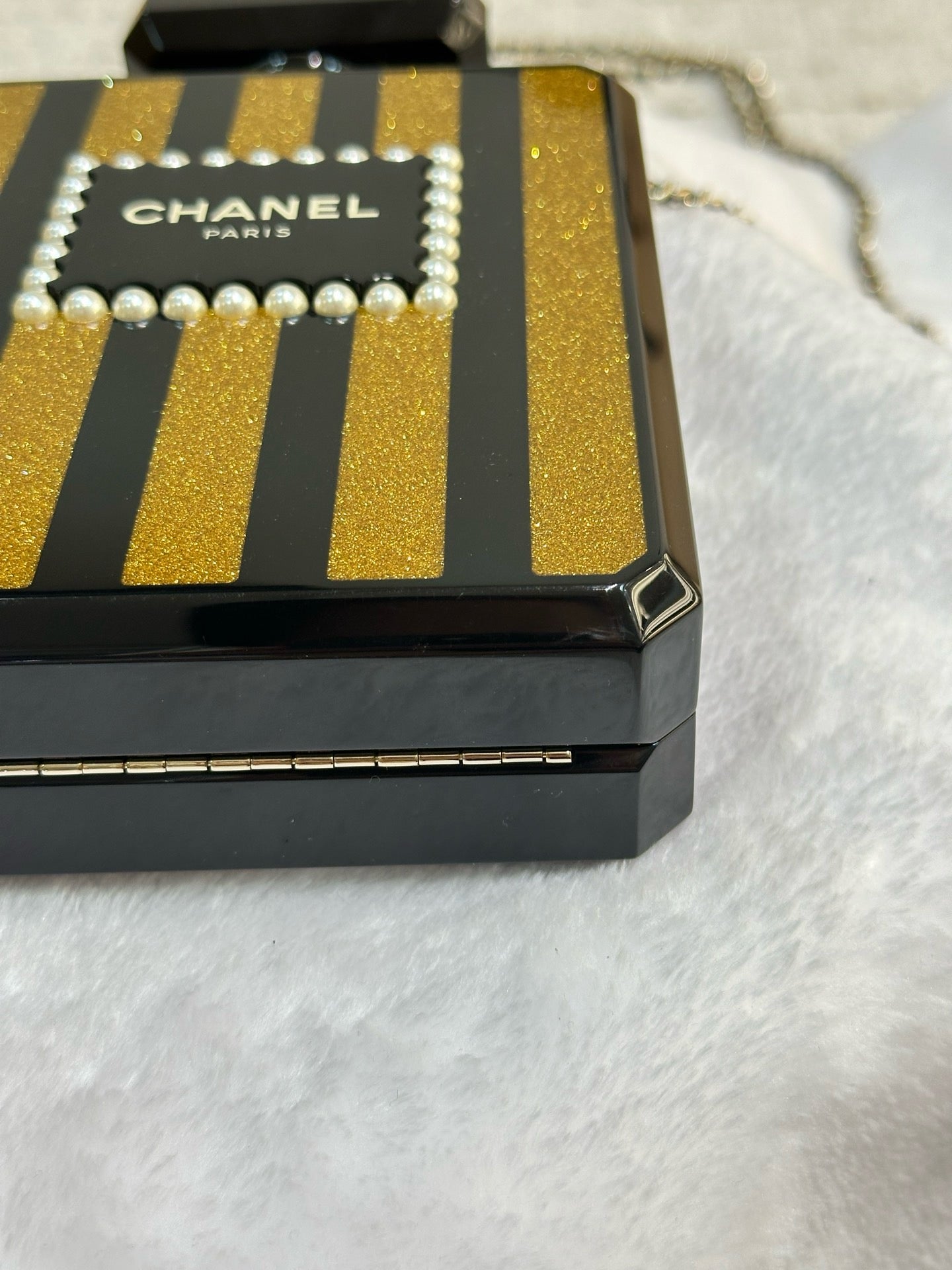 Chanel Perfume Minaudiere Bag Black Plexi