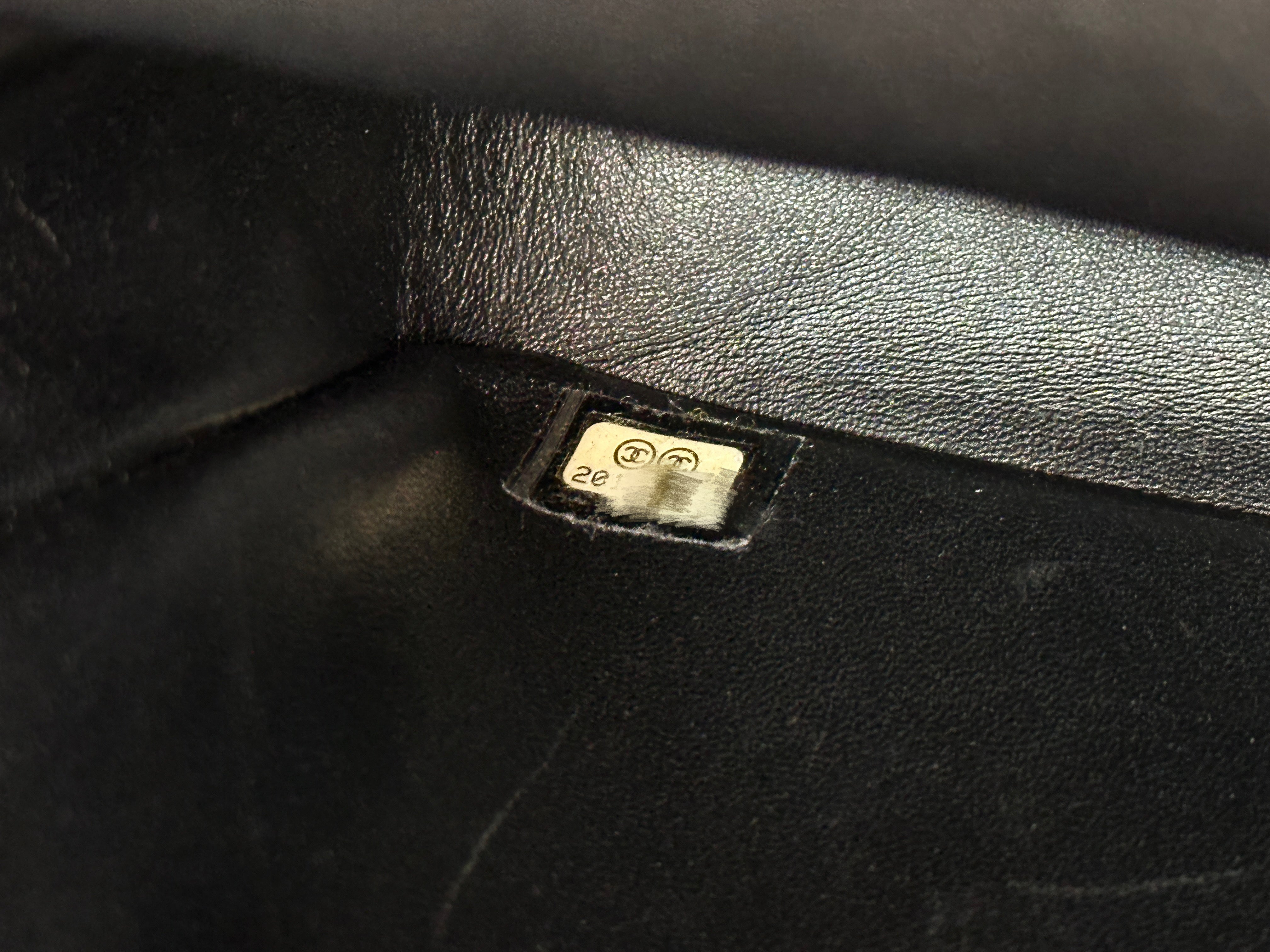 Chanel Medium Classic Flap Pop Art No. 5 Caption Comic Lambskin Black Multicolor Bag 2012 holo card