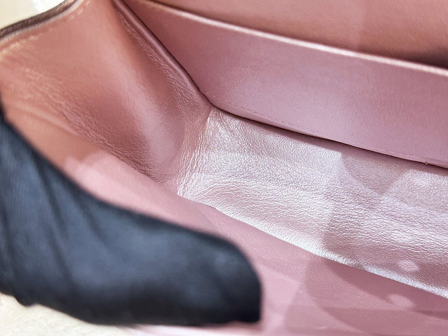 Chanel Classic Quilted Medium Double Flap Iridescent Pink (Calfskin)LGHW 1998 holo card