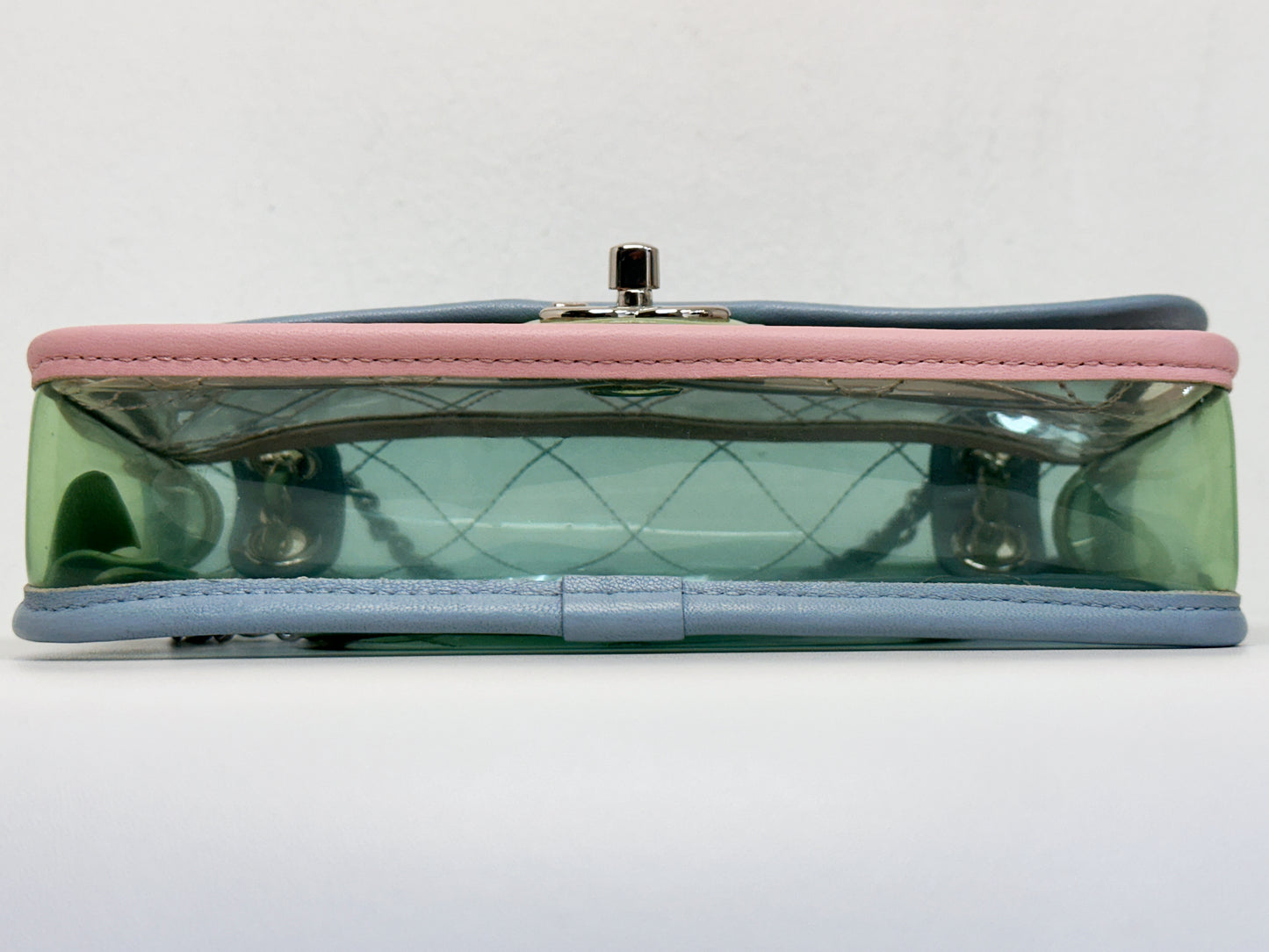 Chanel Coco Splash PVC Mini Flap Bag Blue/Pink/Green 2582 holo