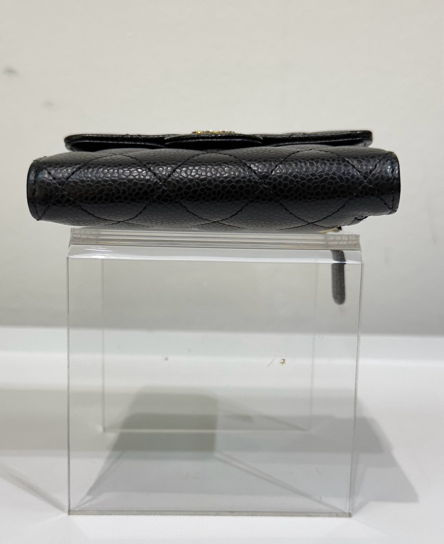 Chanel Flap Wallet Black Caviar GHW GPT tag