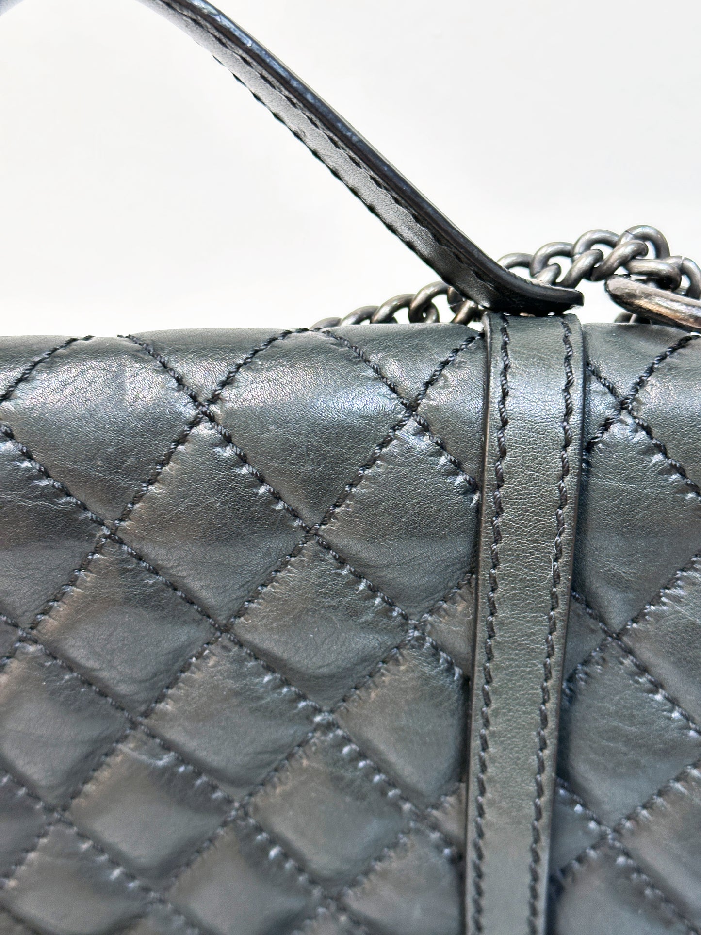 Chanel Paris-Dallas Double Flap Bag Quilted Calfskin and Fur Large