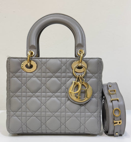 Dior Small Lady Dior My ABCDior Cannage Lambskin Gray 2019year