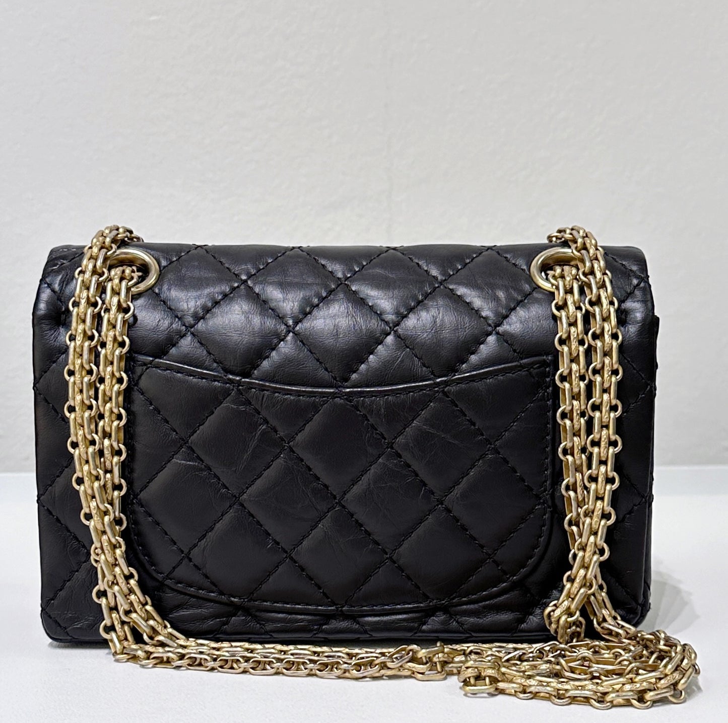 Chanel Aged Calfskin Lucky Charms 2.55 Reissue 224 Flap Black GHW