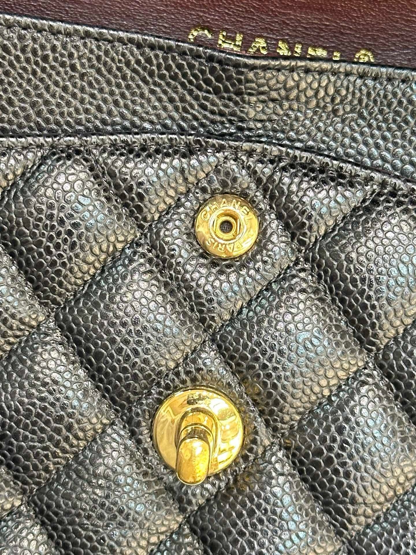 Chanel Small Classic Quilted Caviar Double Flap Bag Black