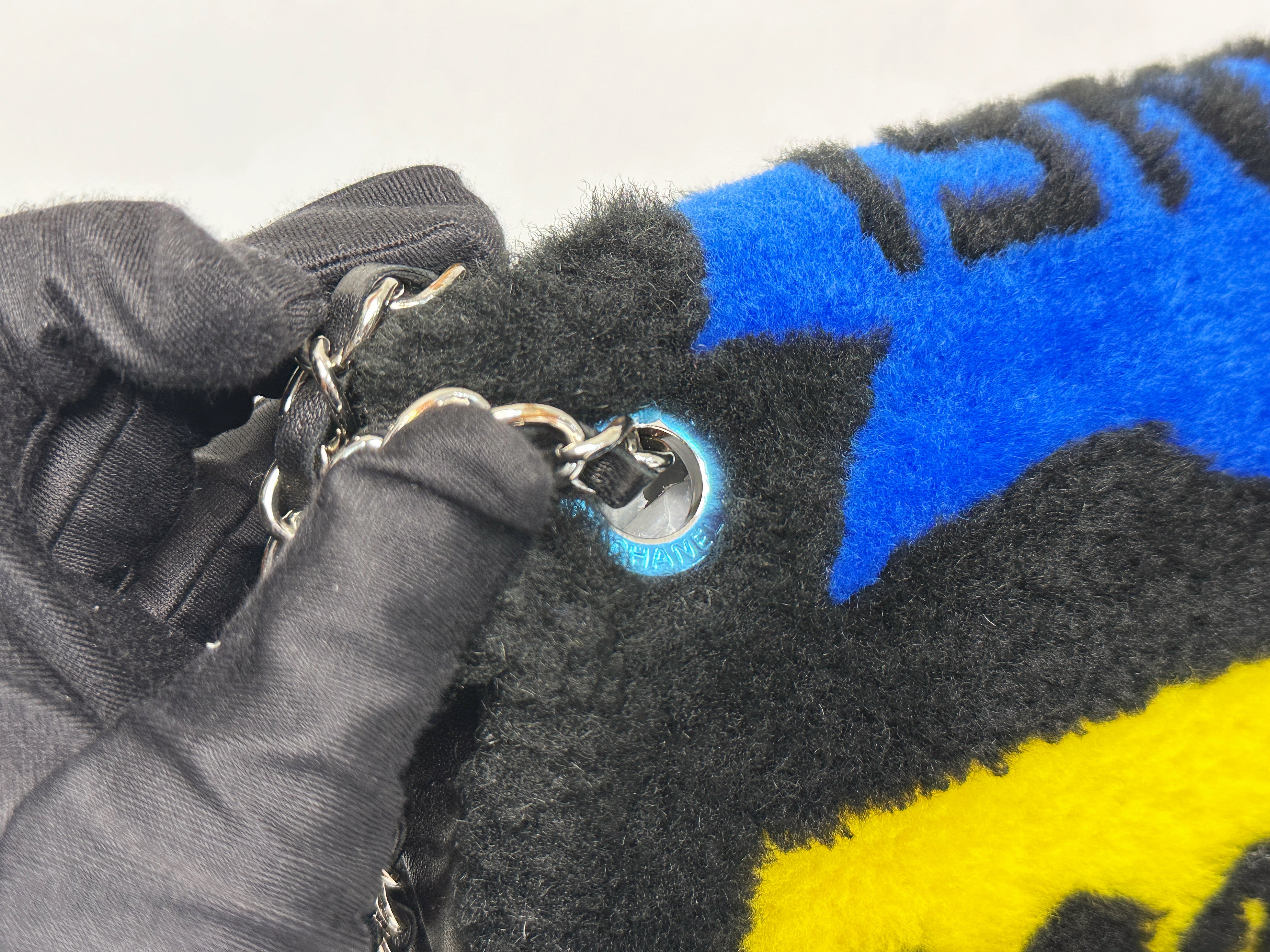 Chanel Medium Classic Flap Pop Art No. 5 Caption Comic Lambskin Black Multicolor Bag 2012 holo card