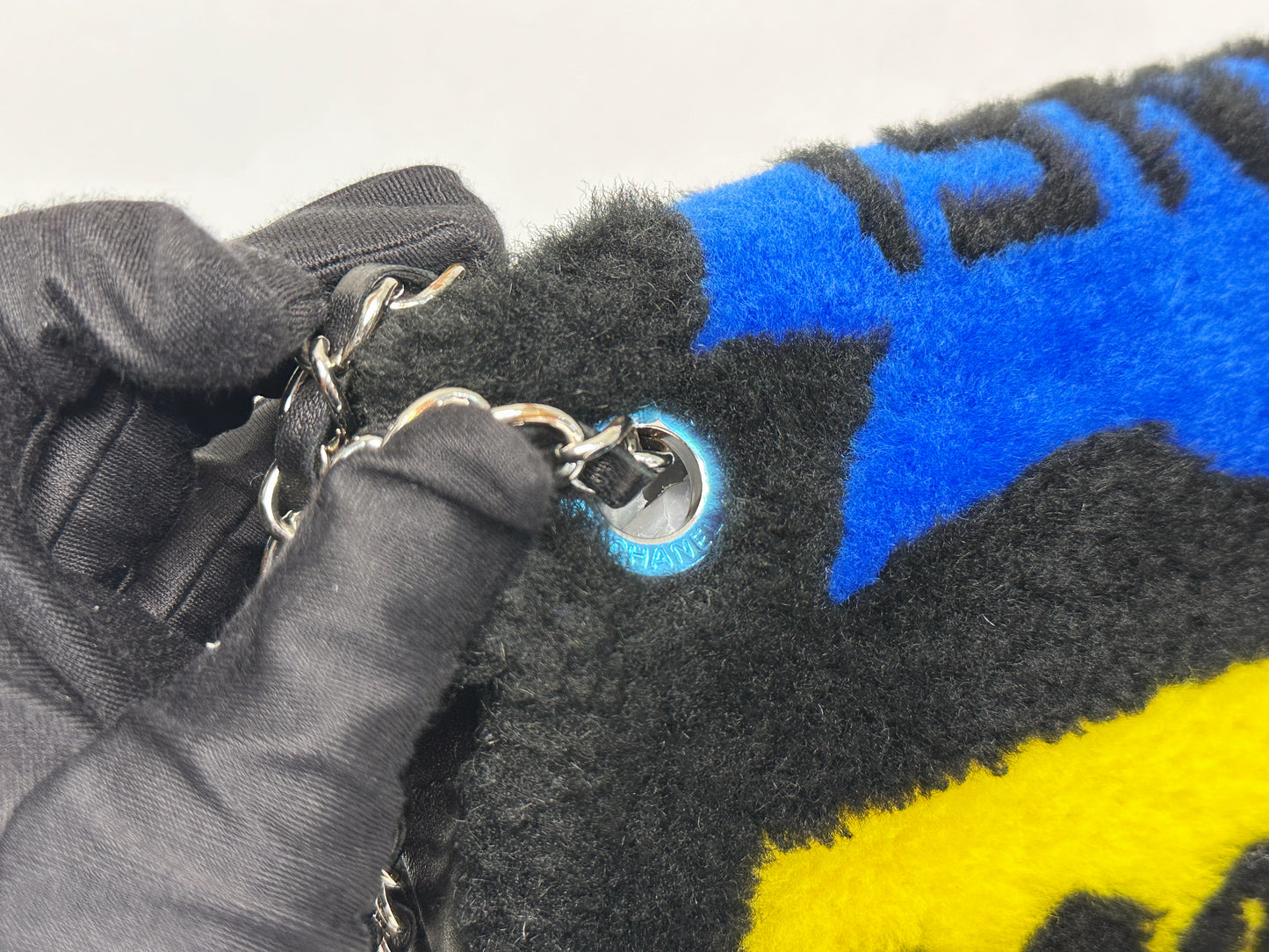 Chanel Medium Classic Flap Pop Art No. 5 Caption Comic Lambskin Black Multicolor Bag 2012 holo card