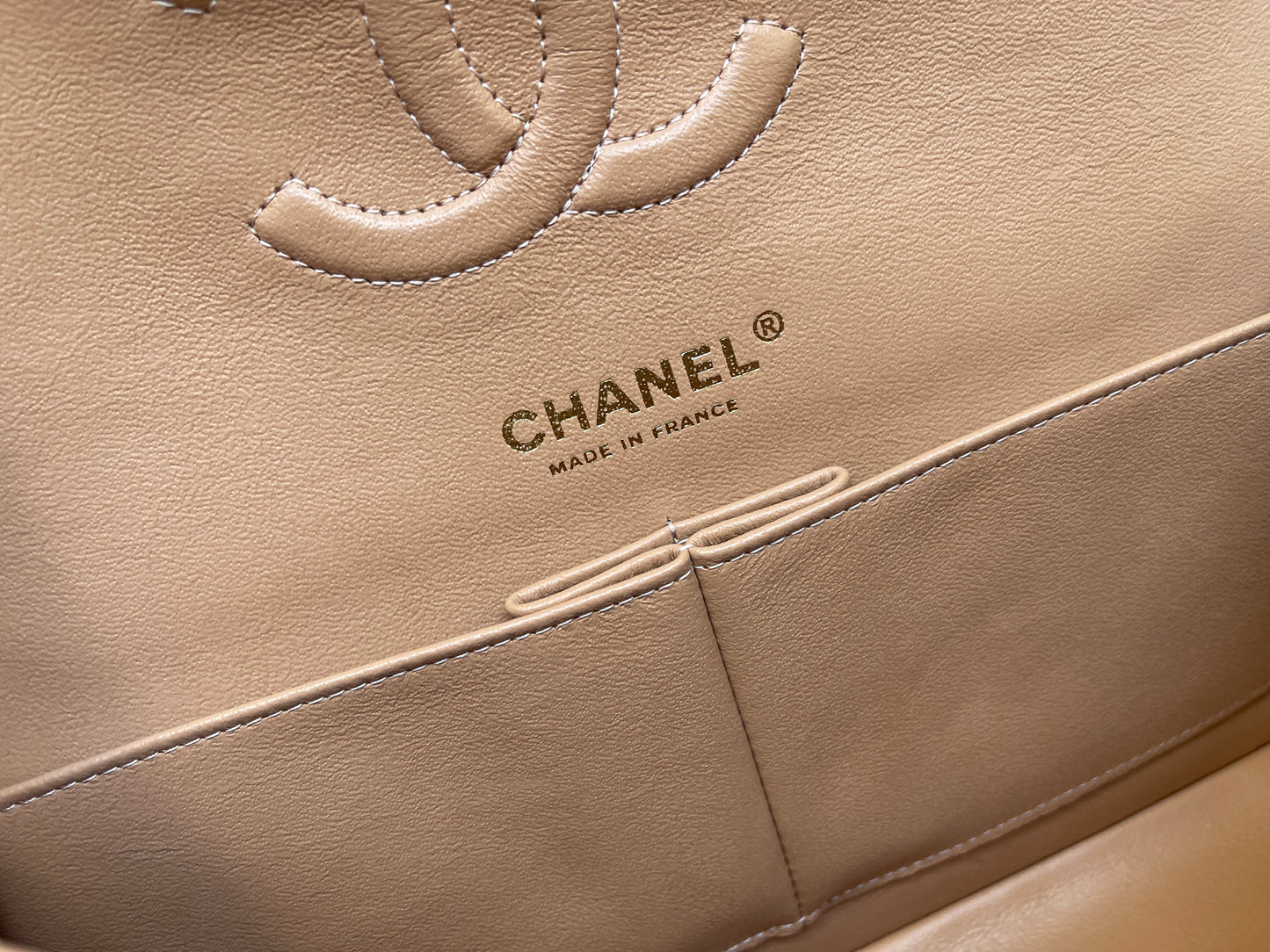 Chanel 18S Dark Beige Classic Medium Flap Caviar Gold Hardware