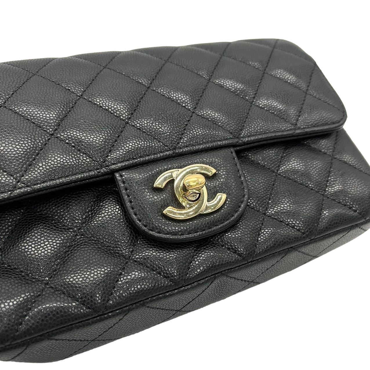 Chanel mini rectangular black caviar online