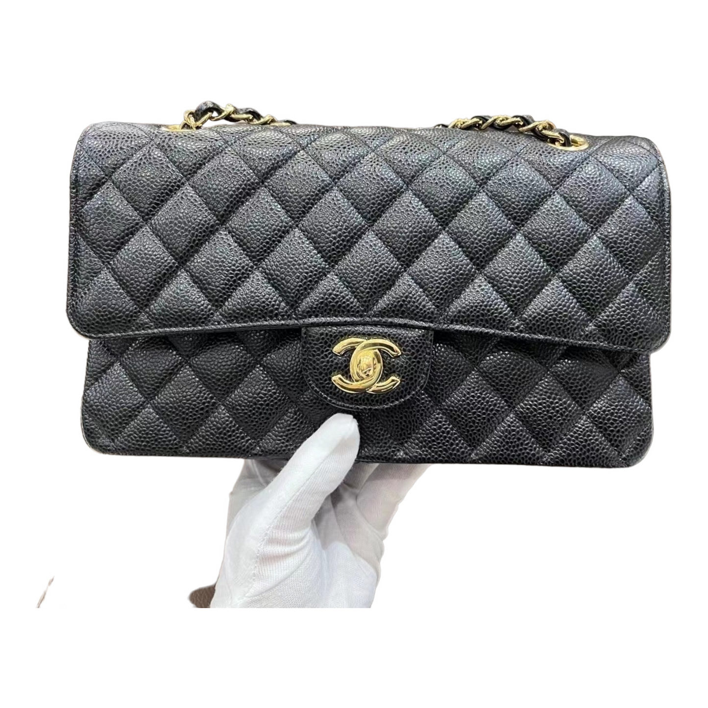 CHANEL CLASSIC Black Caviar Medium Flap Bag