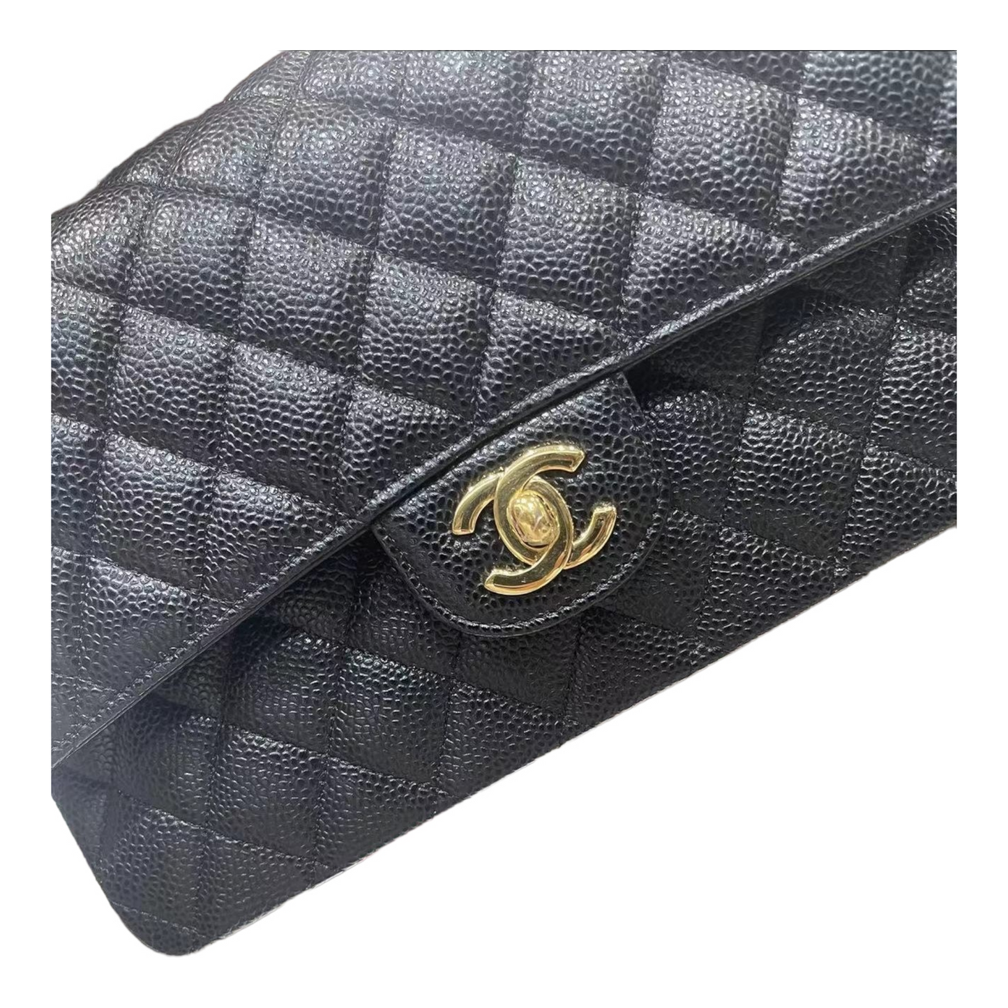 CHANEL CLASSIC Black Caviar Medium Flap Bag