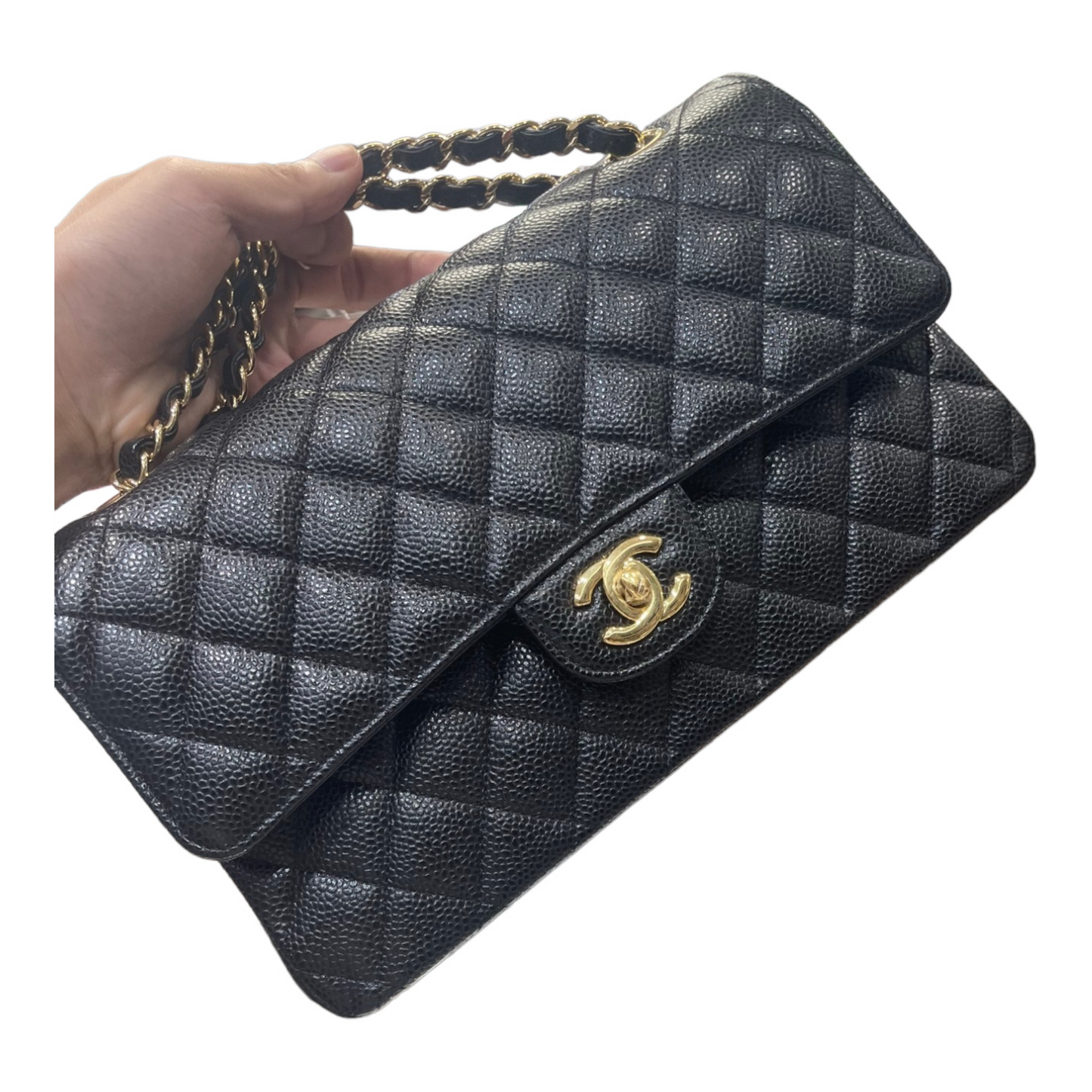 CHANEL CLASSIC Black Caviar Medium Flap Bag