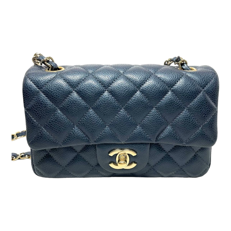 Chanel Classic Mini Flap Bag 18S Prealy Navy