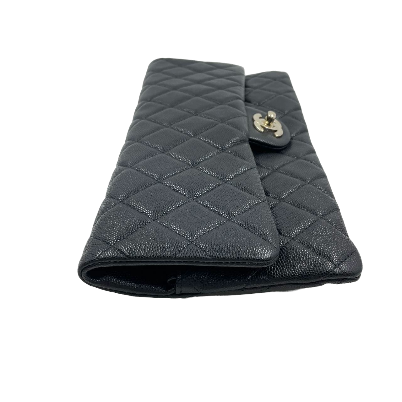 Chanel Caviar Quilted Flap Clutch Black