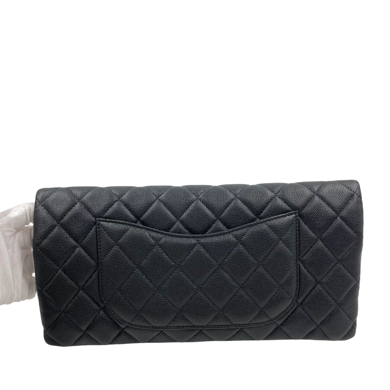 Chanel Caviar Quilted Flap Clutch Black