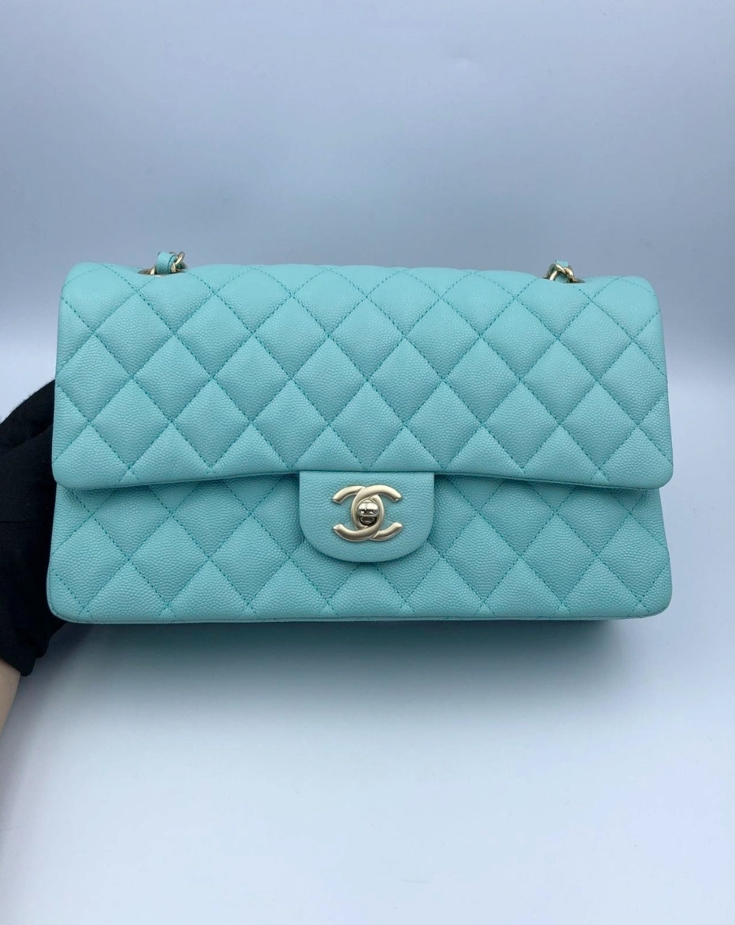 Chanel Classic Medium Flap 19C Tiffany Blue