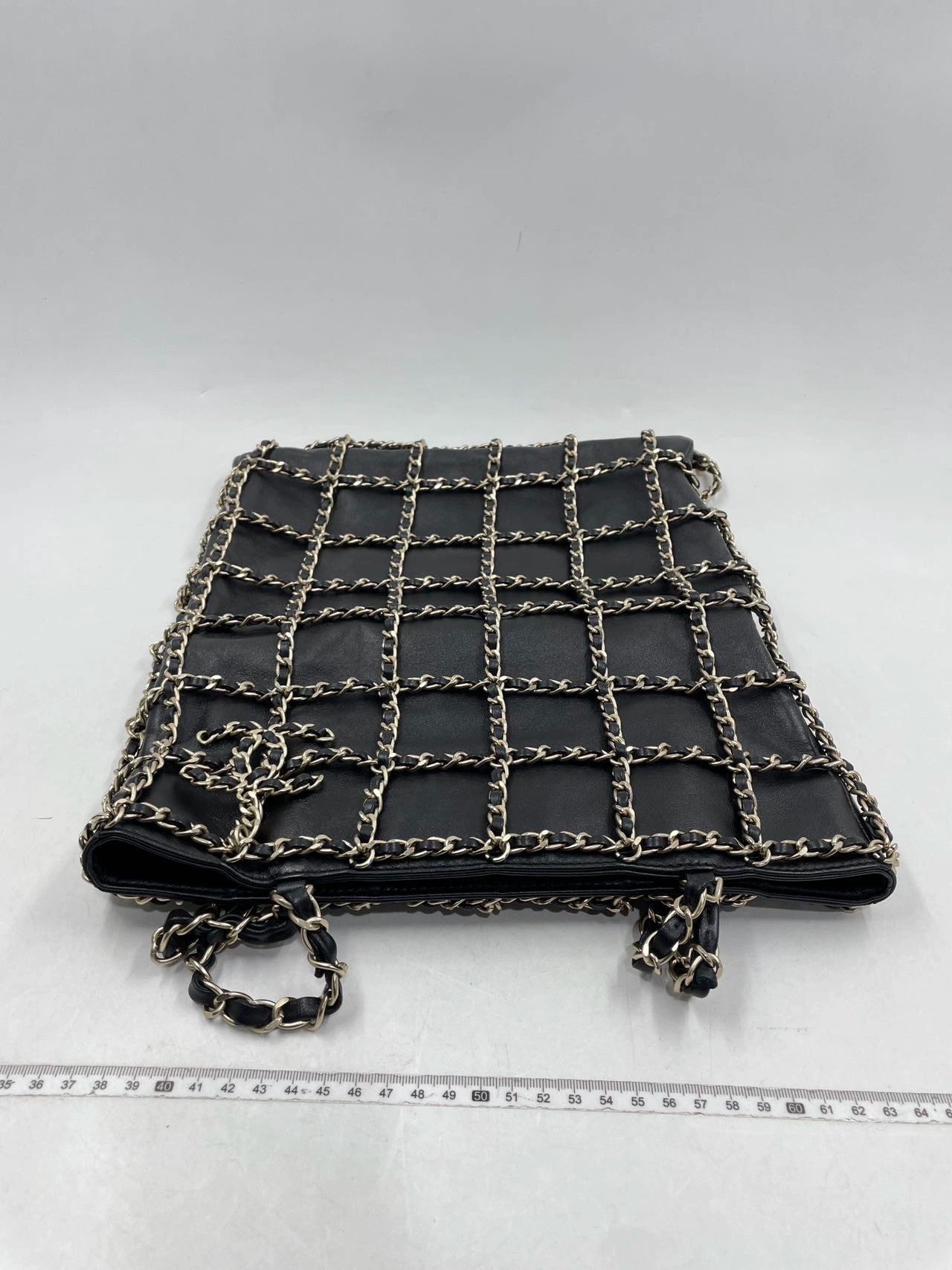 Chanel Chain Frame CC Charm Shopping Tote Lambskin