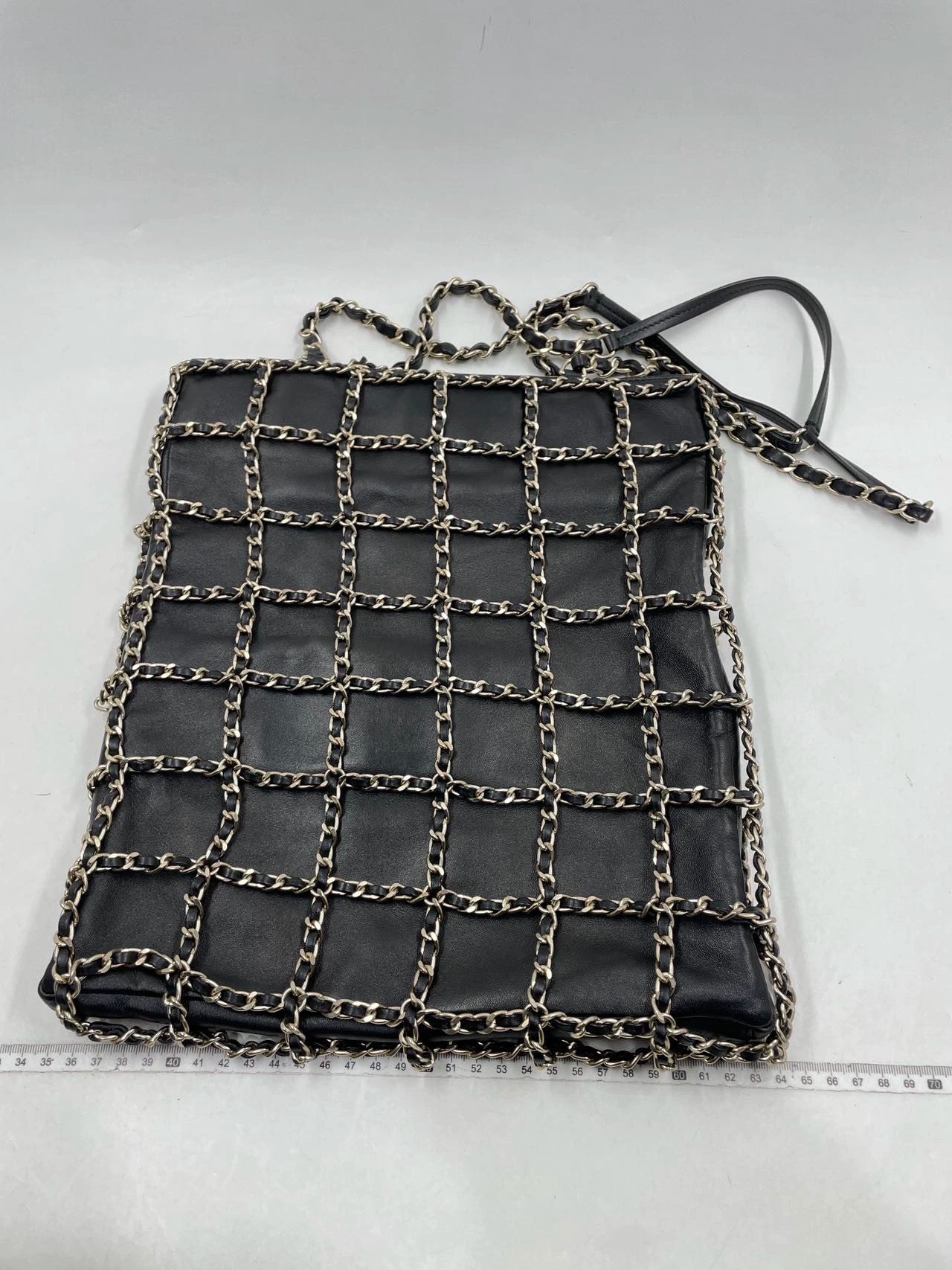 Chanel Chain Frame CC Charm Shopping Tote Lambskin