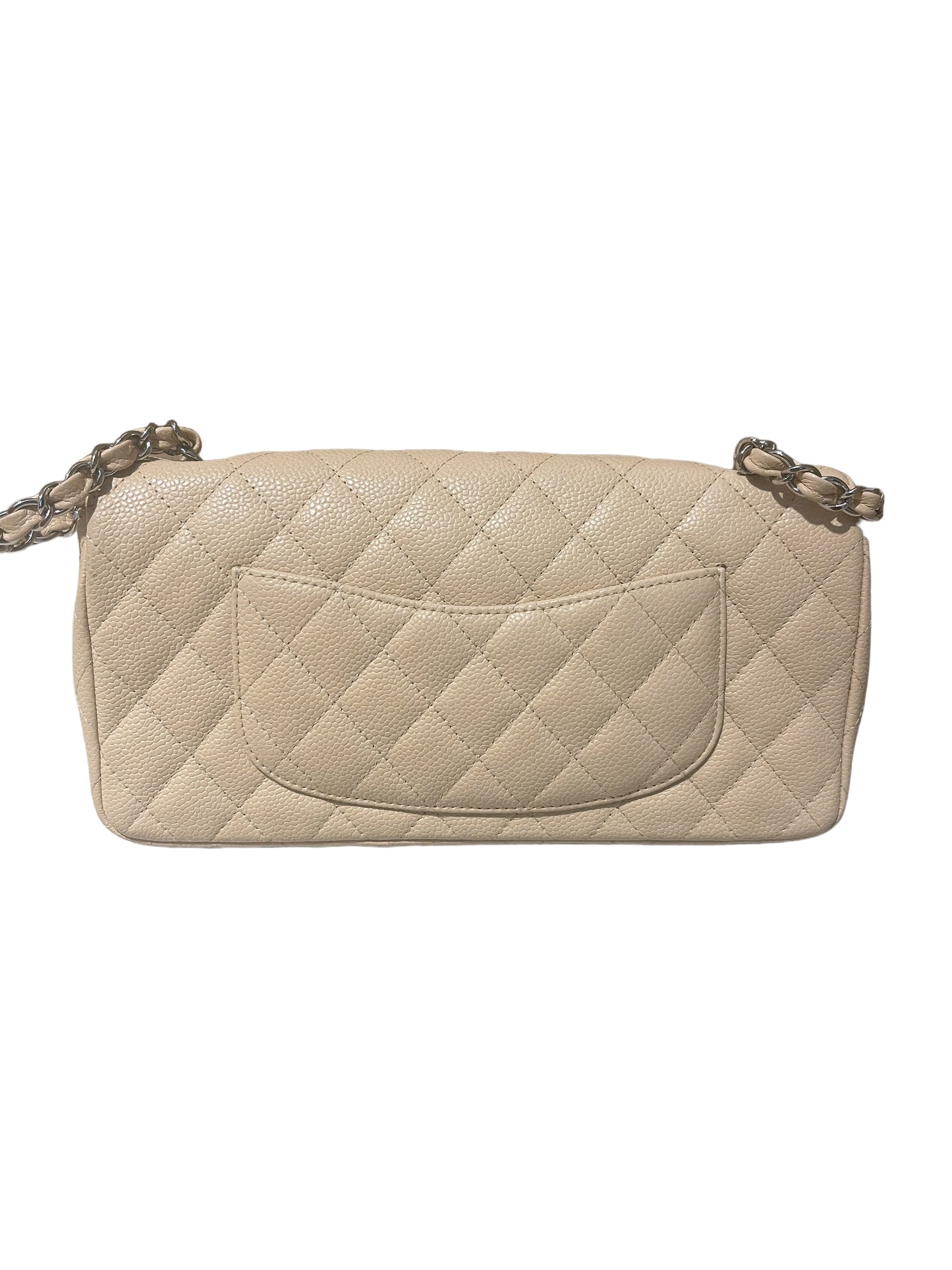 Chanel East west Bag Light Beige Sliver Hardware