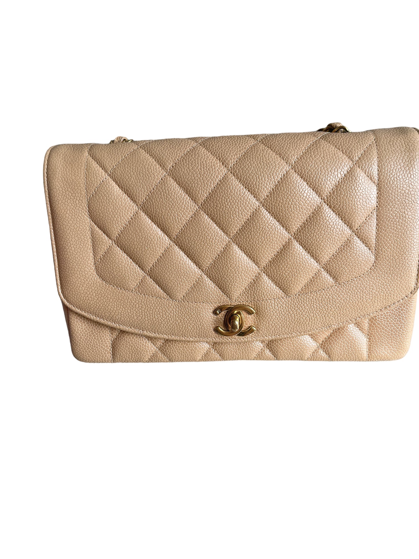 Chanel Diana Meidum Beige Flap Bag