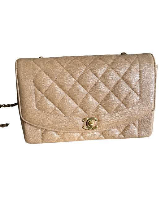 Chanel Diana Meidum Beige Flap Bag