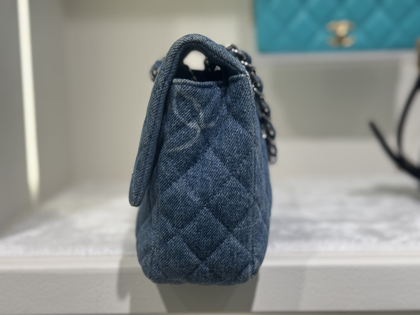 Chanel 20B Denim Cc Flap Bag