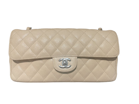 Chanel East west Bag Light Beige Sliver Hardware