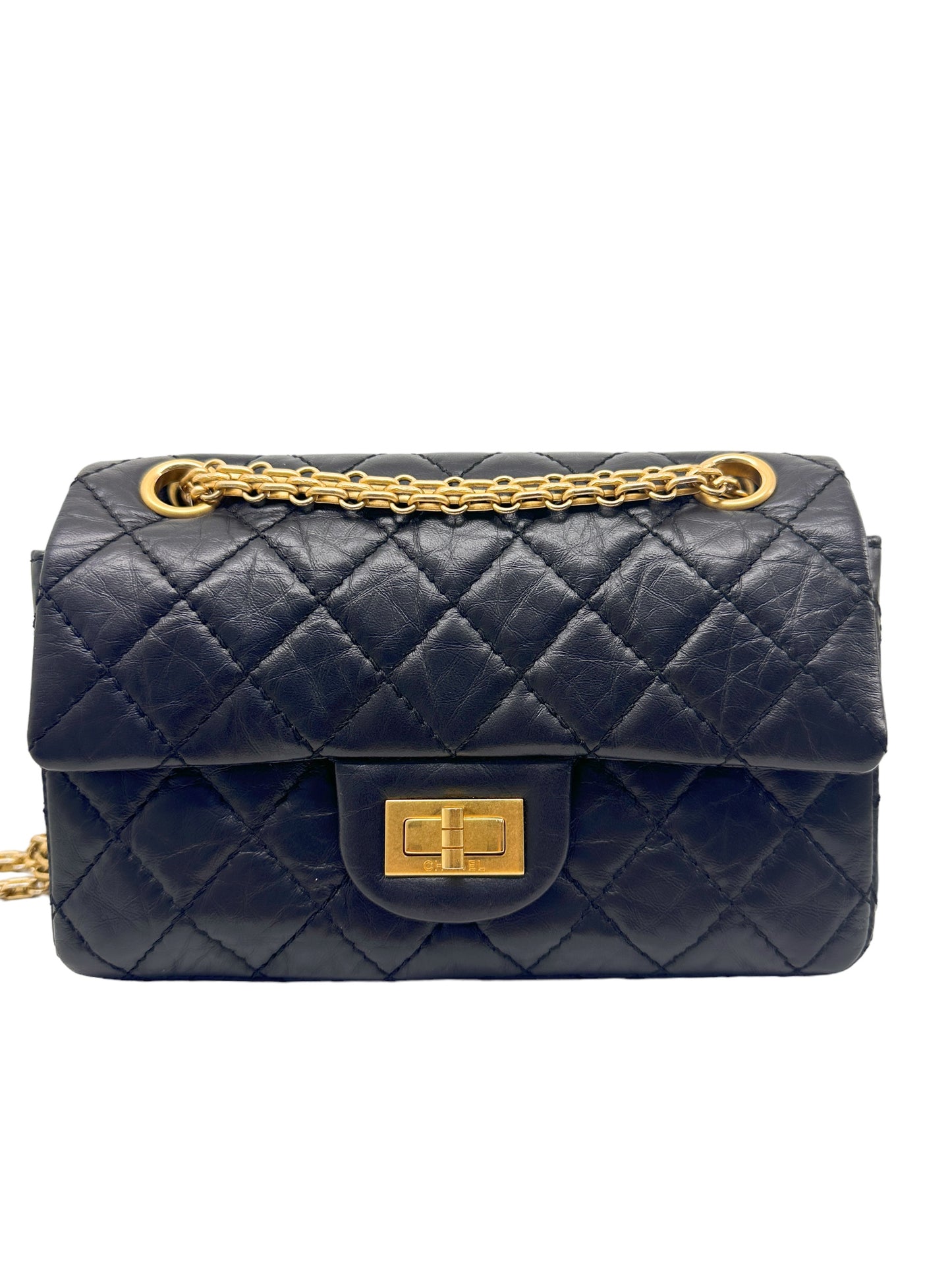 Chanel 2.55 Reissue Flap
Quilted Crinkled Calfskin Gold-tone Mini Black