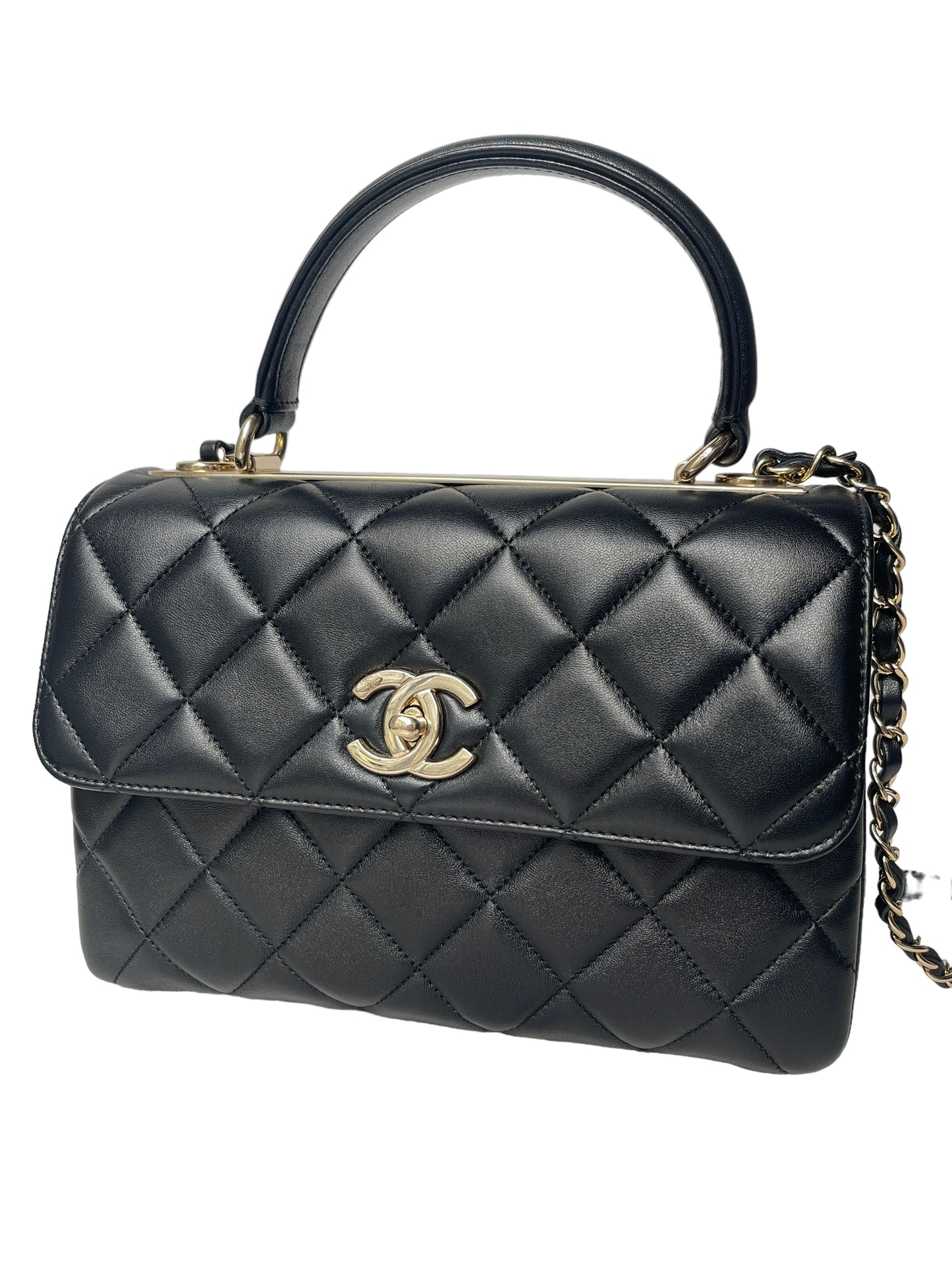 Chanel Trendy CC Small Black Lambskin Gold Hardware