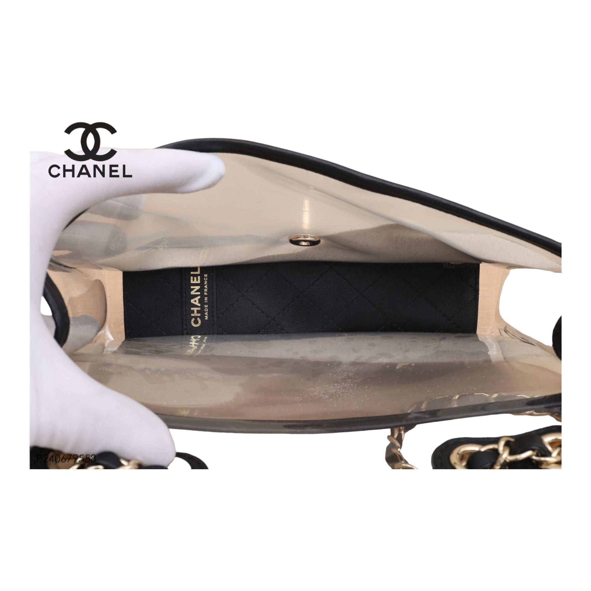 CHANEL Coco Sand PVC Medium Flap Bag with Pearl Handle Jemeryluxury