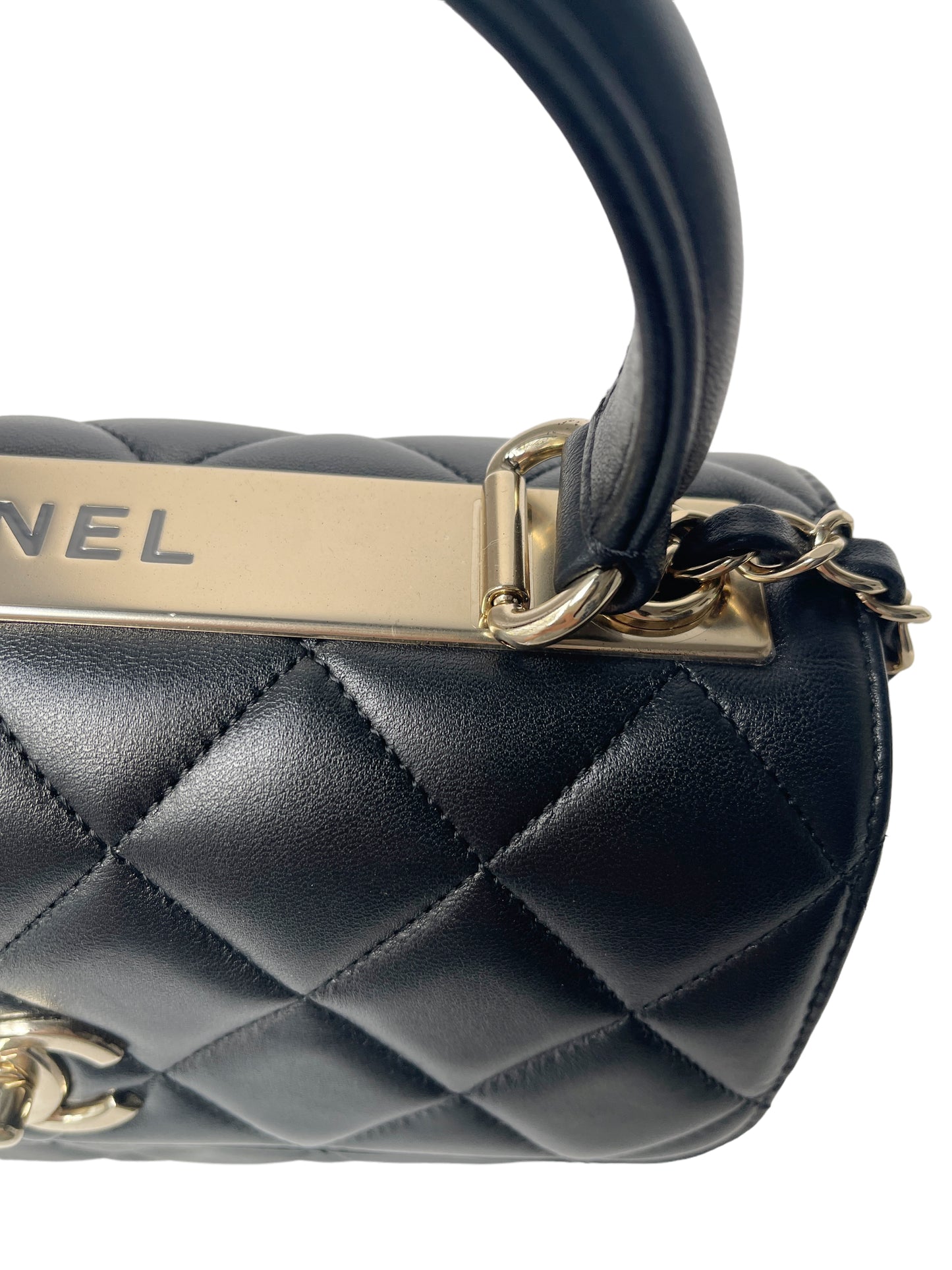 Chanel Trendy CC Small Black Lambskin Gold Hardware