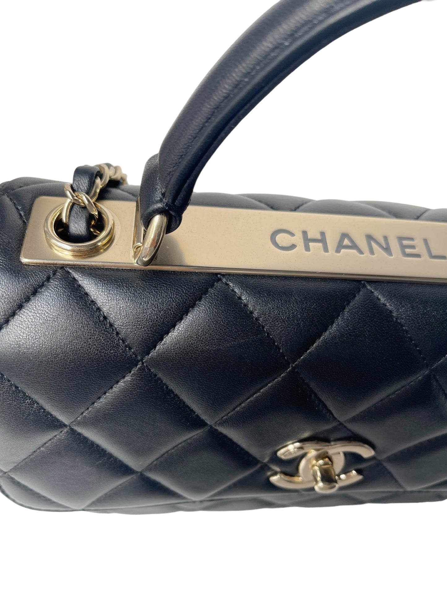 Chanel Trendy CC Small Black Lambskin Gold Hardware